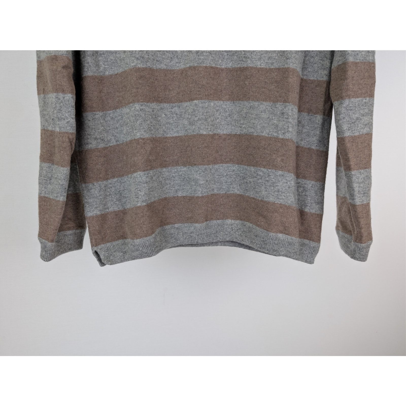 Brunello Cucinelli o1rshd1 CC20 Long Sleeve Striped Polo Shirt in Multicolor Size US M / EU 48-50 / 2 - 4 Thumbnail