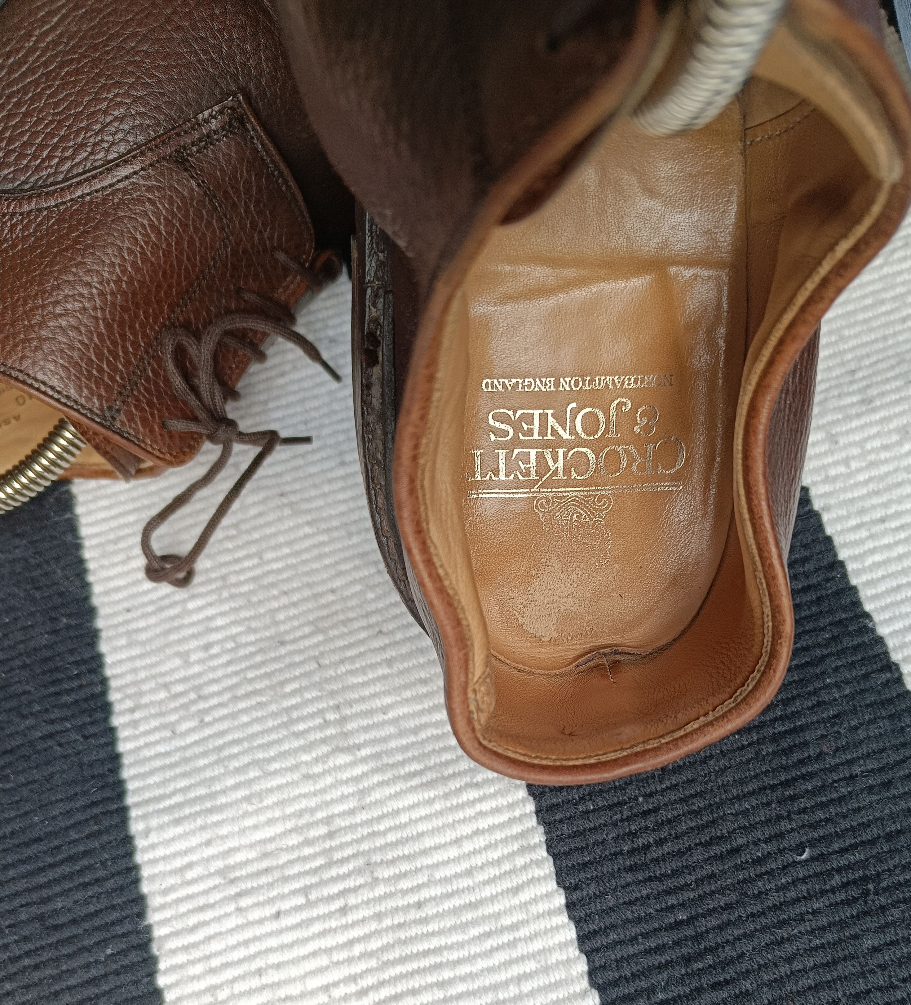 Crockett & Jones Crockett & Jones Grasmere Pebble Grain Leather Shoes Size US 10.5 / EU 43-44 - 5 Thumbnail
