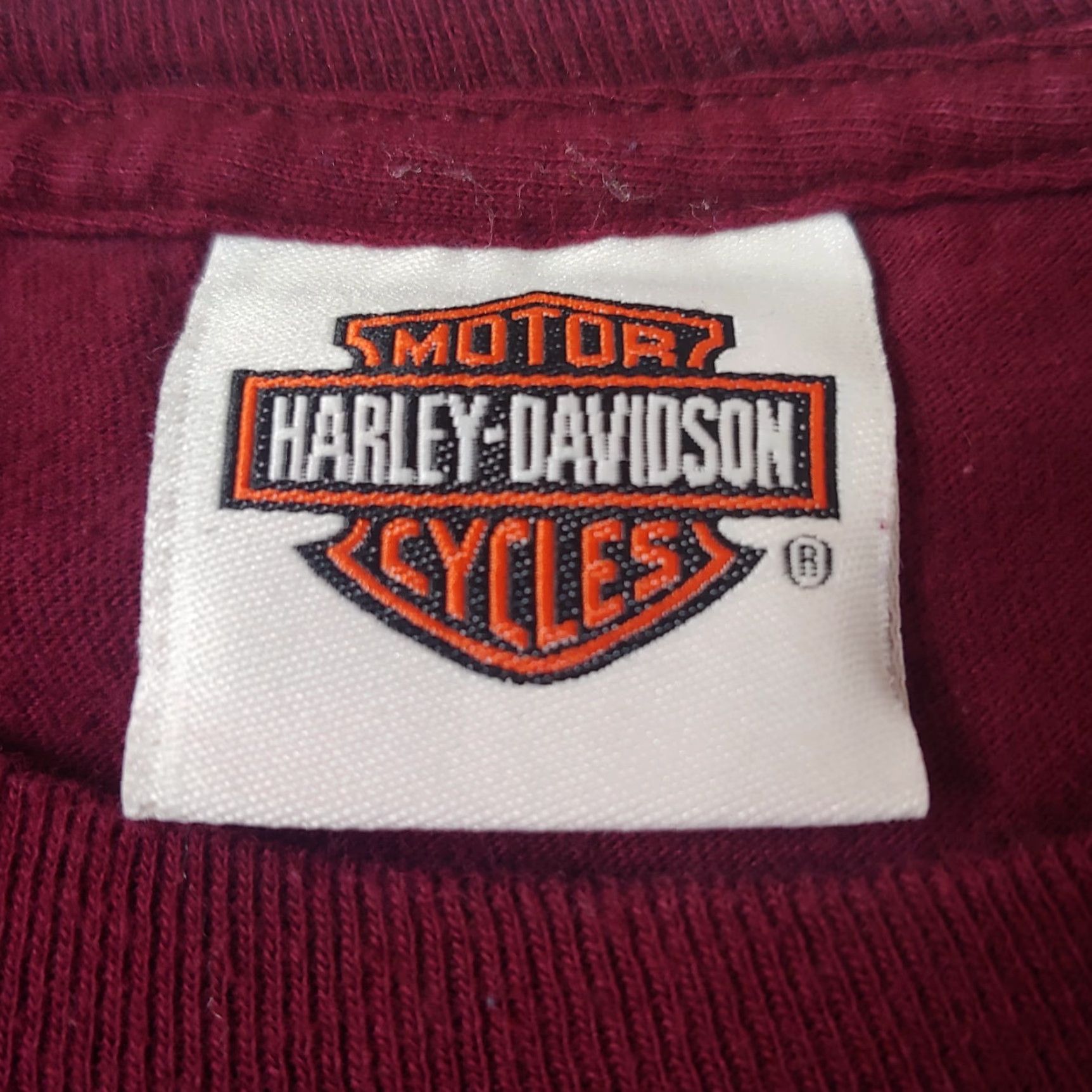 Harley Davidson VINTAGE Harley-Davidson Biker Shirt Adult Medium Maroon Graphic Tee Maryland Motorcycle Mens Size US M / EU 48-50 / 2 - 6 Thumbnail