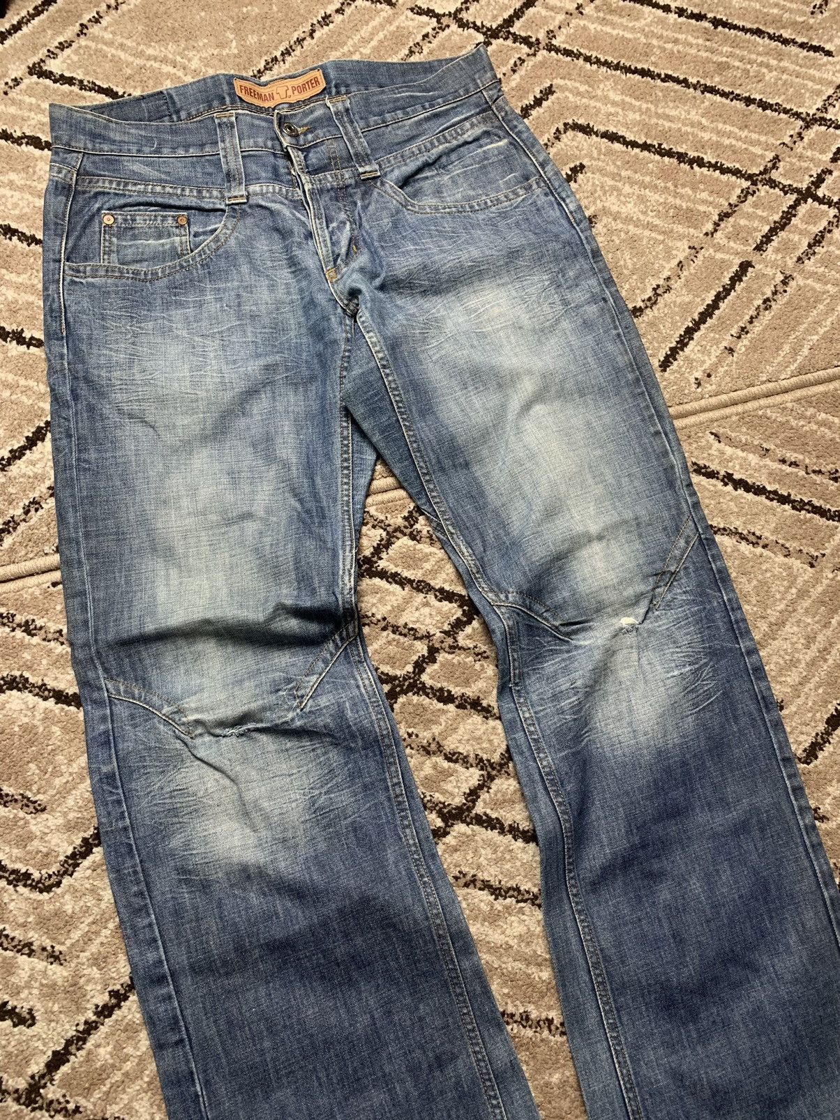 Freeman T. Porter × If Six Was Nine × Japanese Brand Vintage 90's Style Freeman T. porter Distressed Jeans Size US 34 / EU 50 - 4 Thumbnail