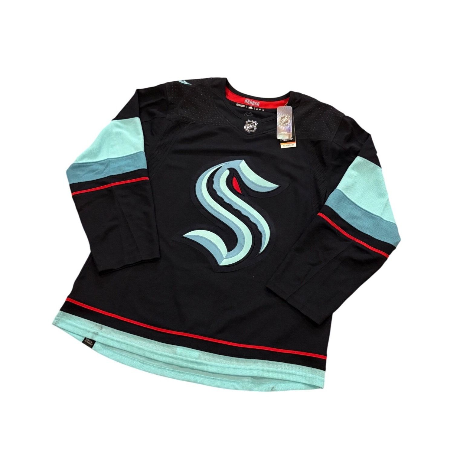 Reebok Adidas Authentic Primegreen Seattle Kraken Home NHL Hockey J Size US XXL / EU 58 / 5 - 4 Thumbnail