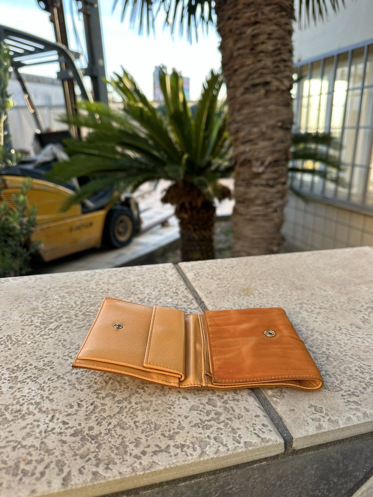 Prada Wallet Orange Nylon