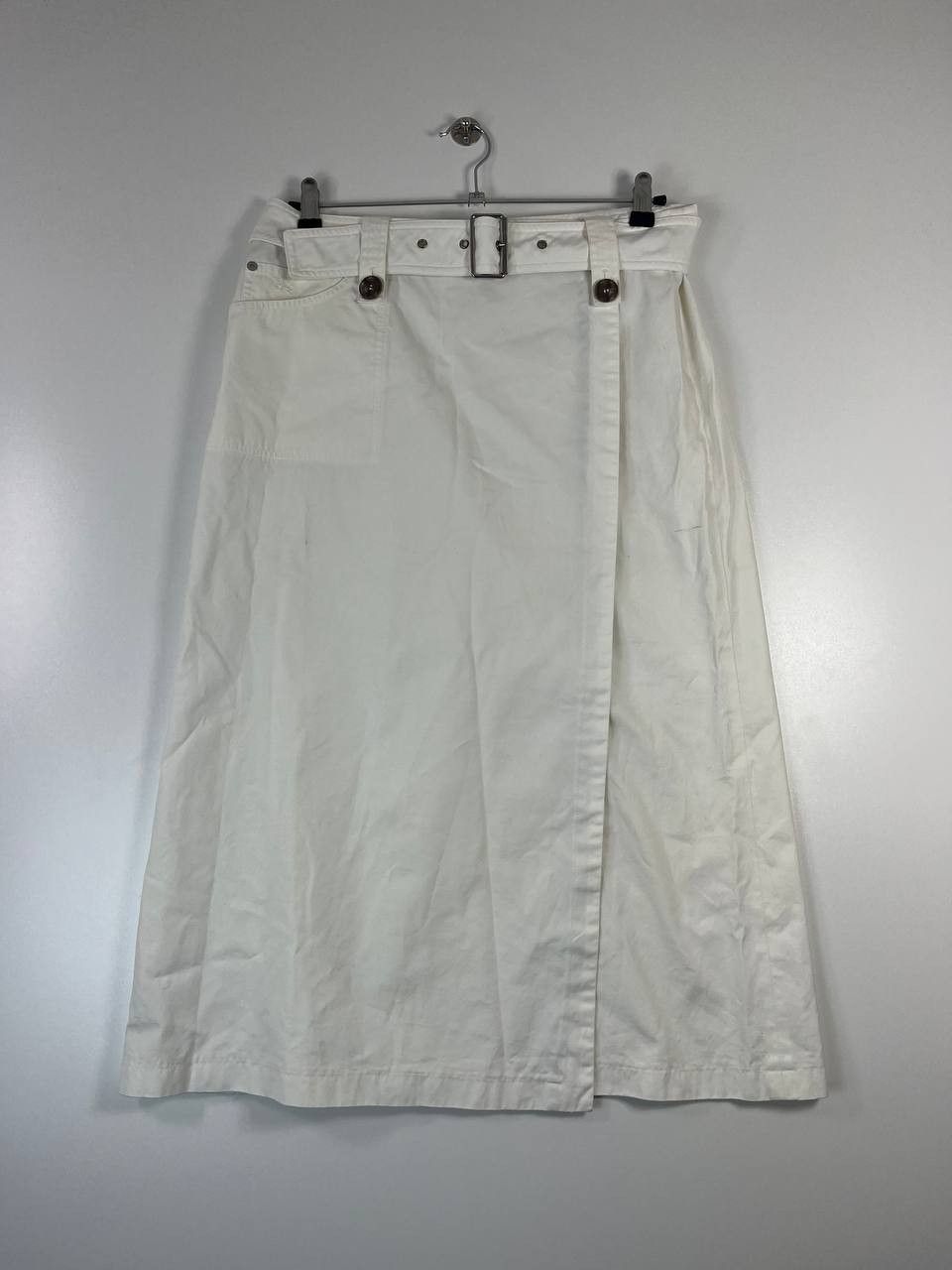 Burberry Burberry London Cotton Midi Skirt White Women’s Size 46 Size M / US 6-8 / IT 42-44 - 1 Thumbnail