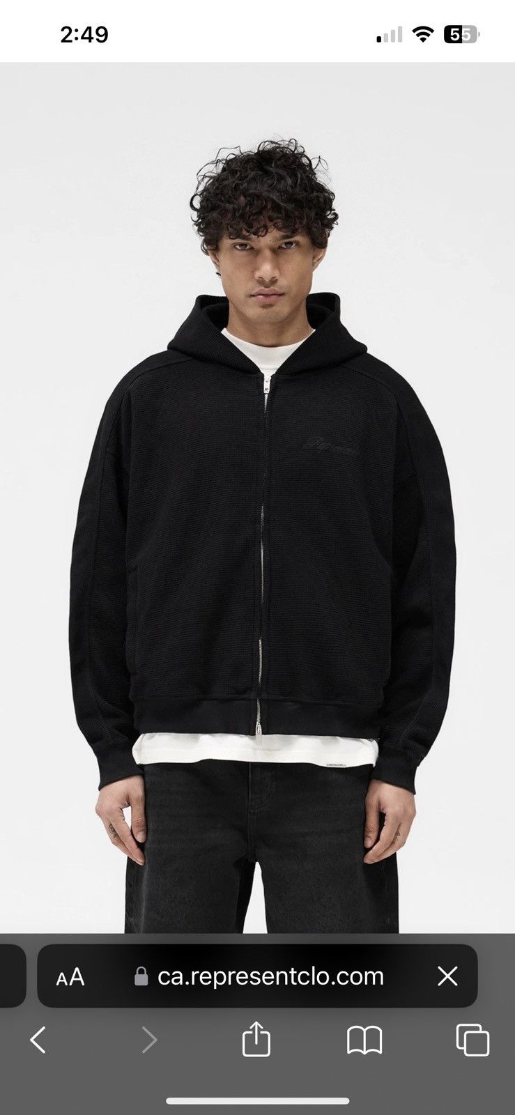 Represent Clo. Represent Waffle Knit Zip Hoodie Size US L / EU 52-54 / 3 - 7 Thumbnail