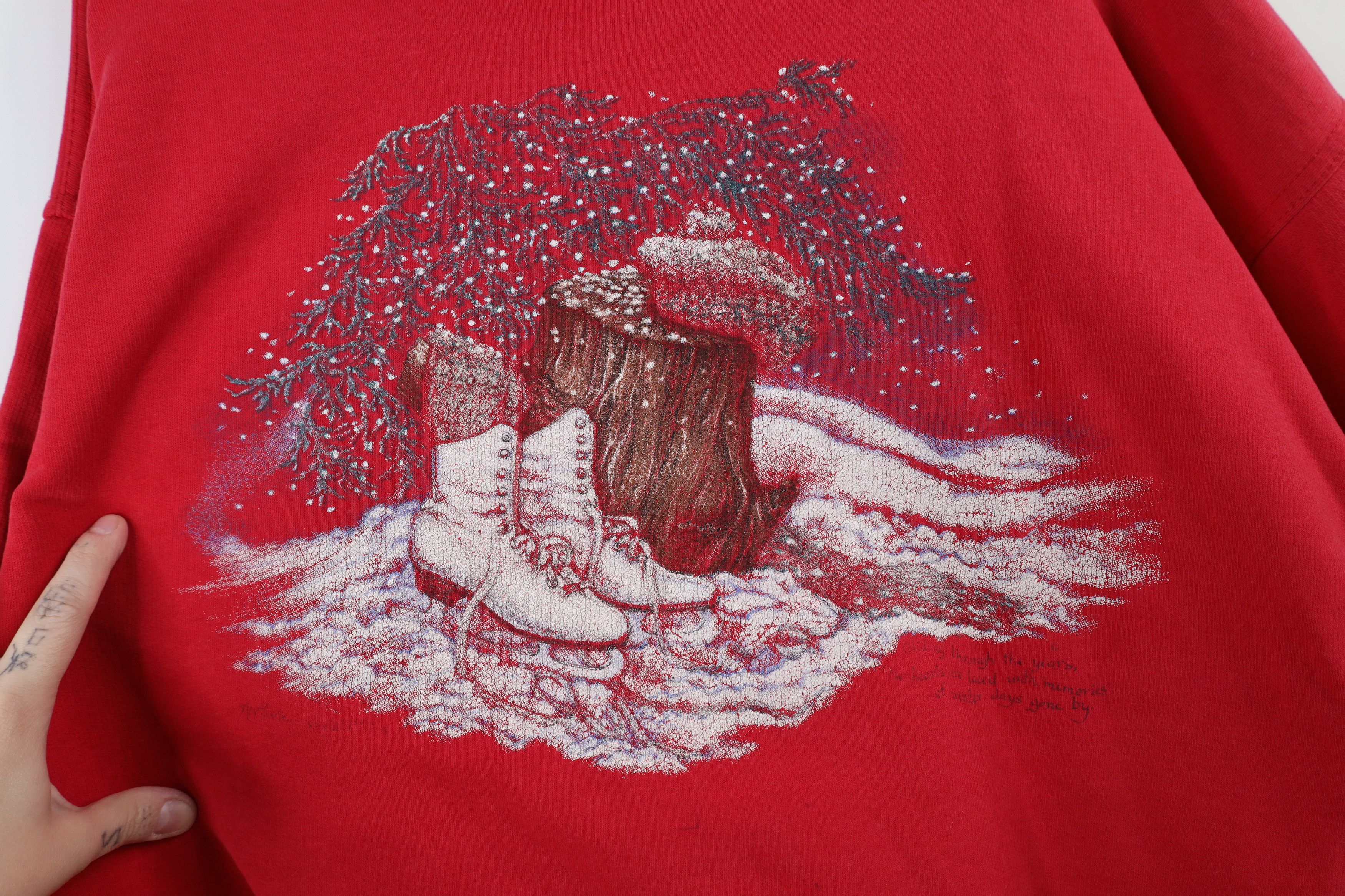 Vintage Vintage 90s Streetwear Ice Skating Turtleneck Sweatshirt Size L / US 10 / IT 46 - 4 Thumbnail