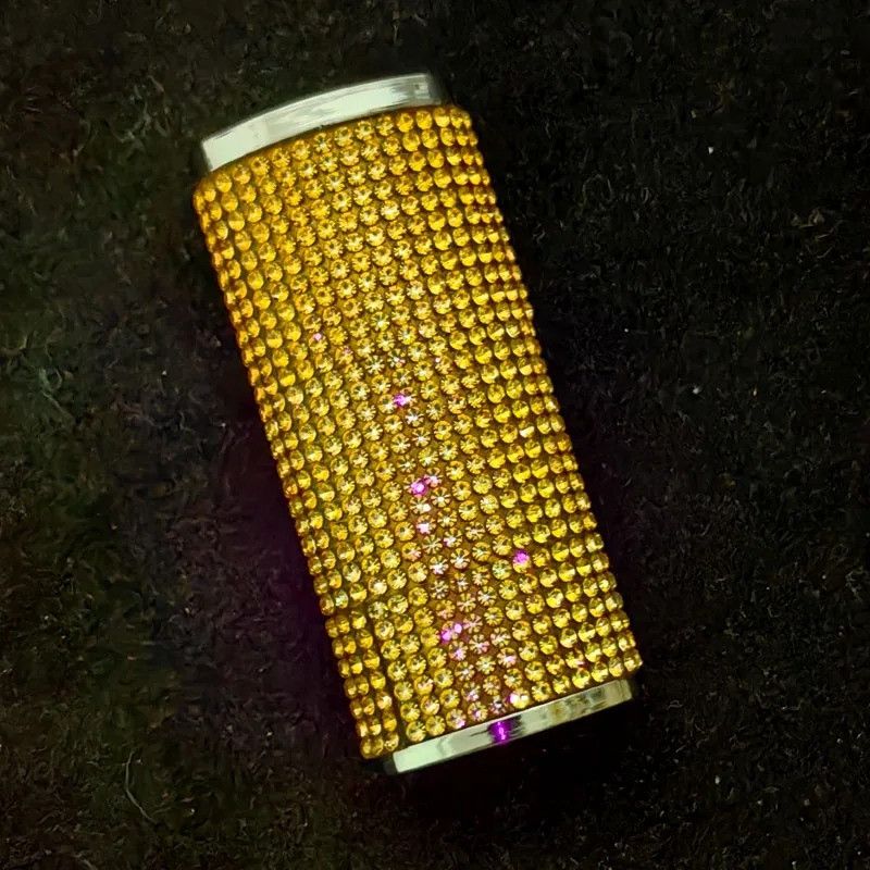 Other Yellow Rhinestone Crystal Lighter Case Size ONE SIZE - 2 Thumbnail