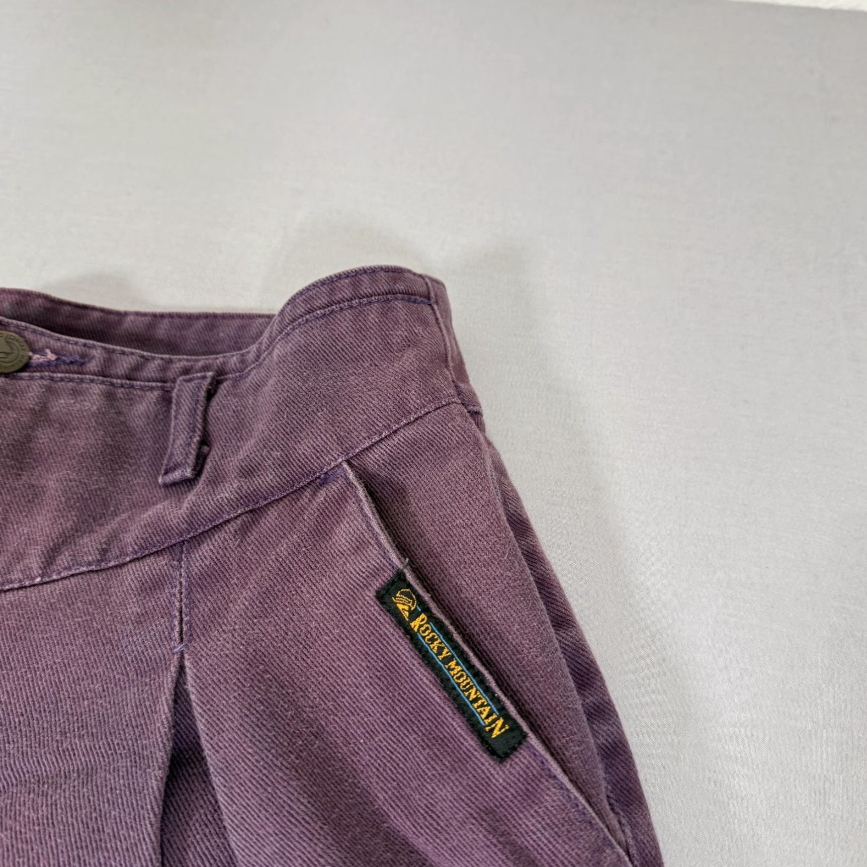 Vintage VINTAGE Rockies Jeans Womens 13 Denim Pants 90s Purple High Waist Slim Straight 100% Cotton Boyfriend? Size 34" / US 12 / IT 48 - 3 Thumbnail