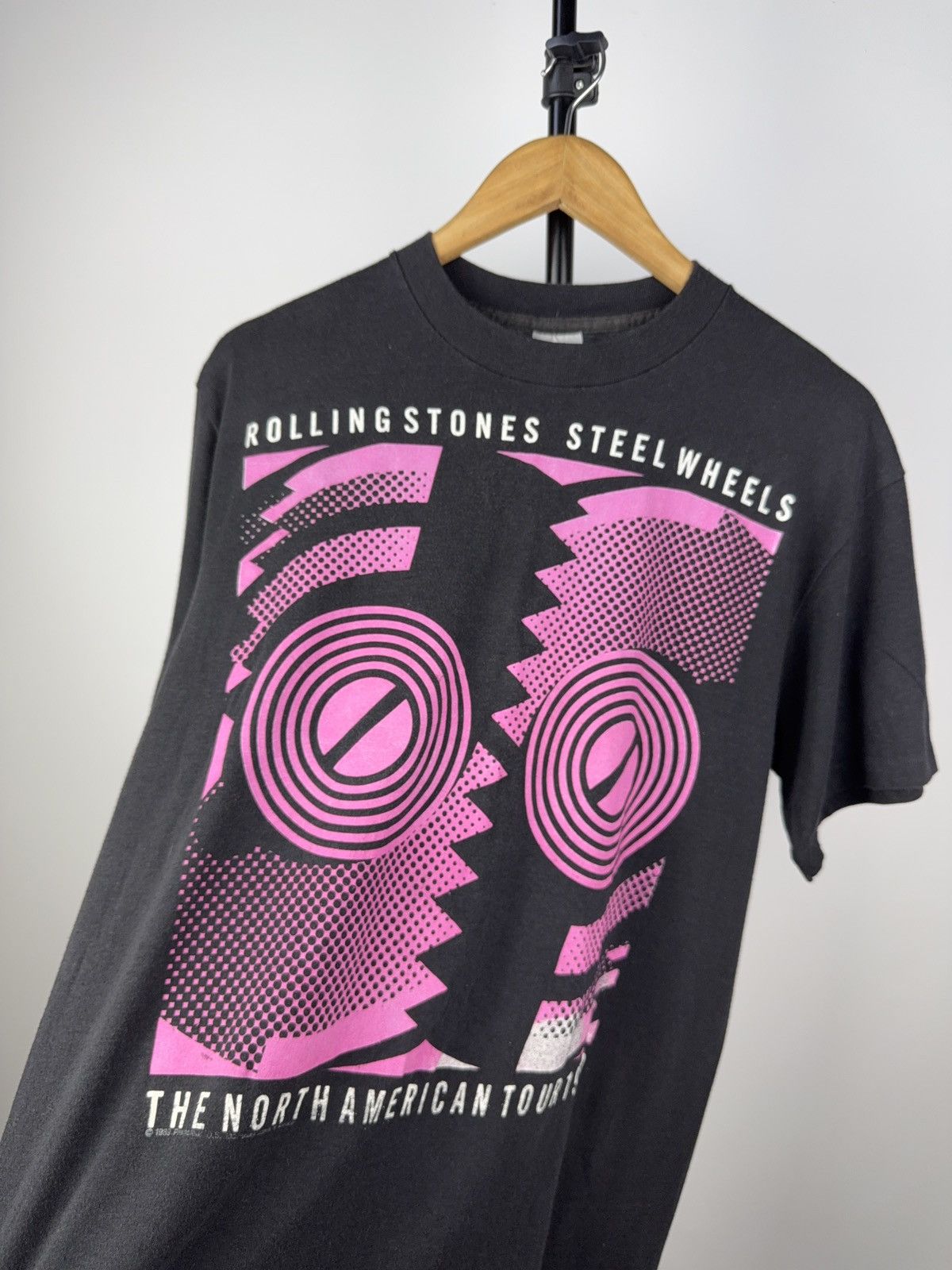 Band Tees × The Rolling Stones × Vintage 80s Rolling Stones Steel Wheels Tour 1989 Vintage Tee USA Size US L / EU 52-54 / 3 - 3 Thumbnail