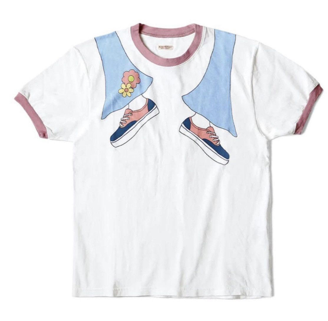 image of Kapital Flare Star T-Shirt in White, Men's (Size Large)