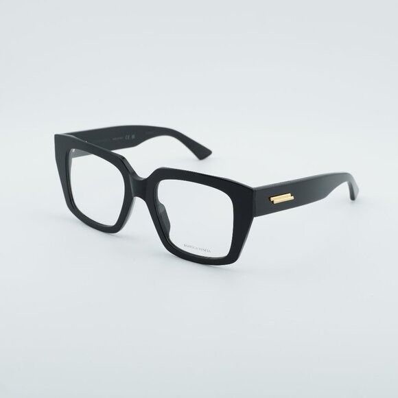 Bottega Veneta Bottega Veneta BV1409O 001 Eyeglasses Shiny Black 51mm Size ONE SIZE - 3 Thumbnail
