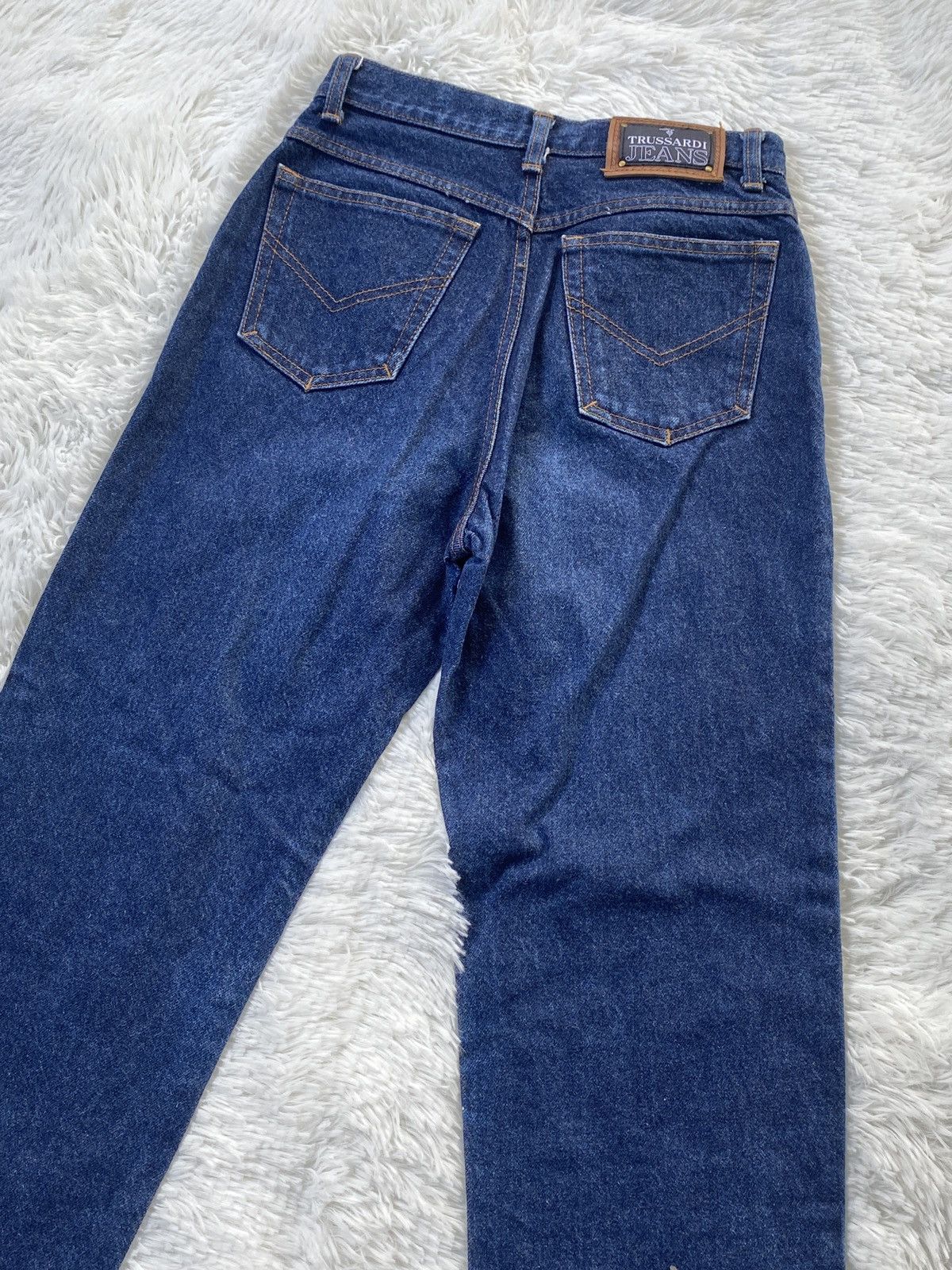 Trussardi 🔥VINTAGE Trussardi Jeans Indigo Blue Denim Jeans Size 26" / US 2 / IT 38 - 9 Thumbnail