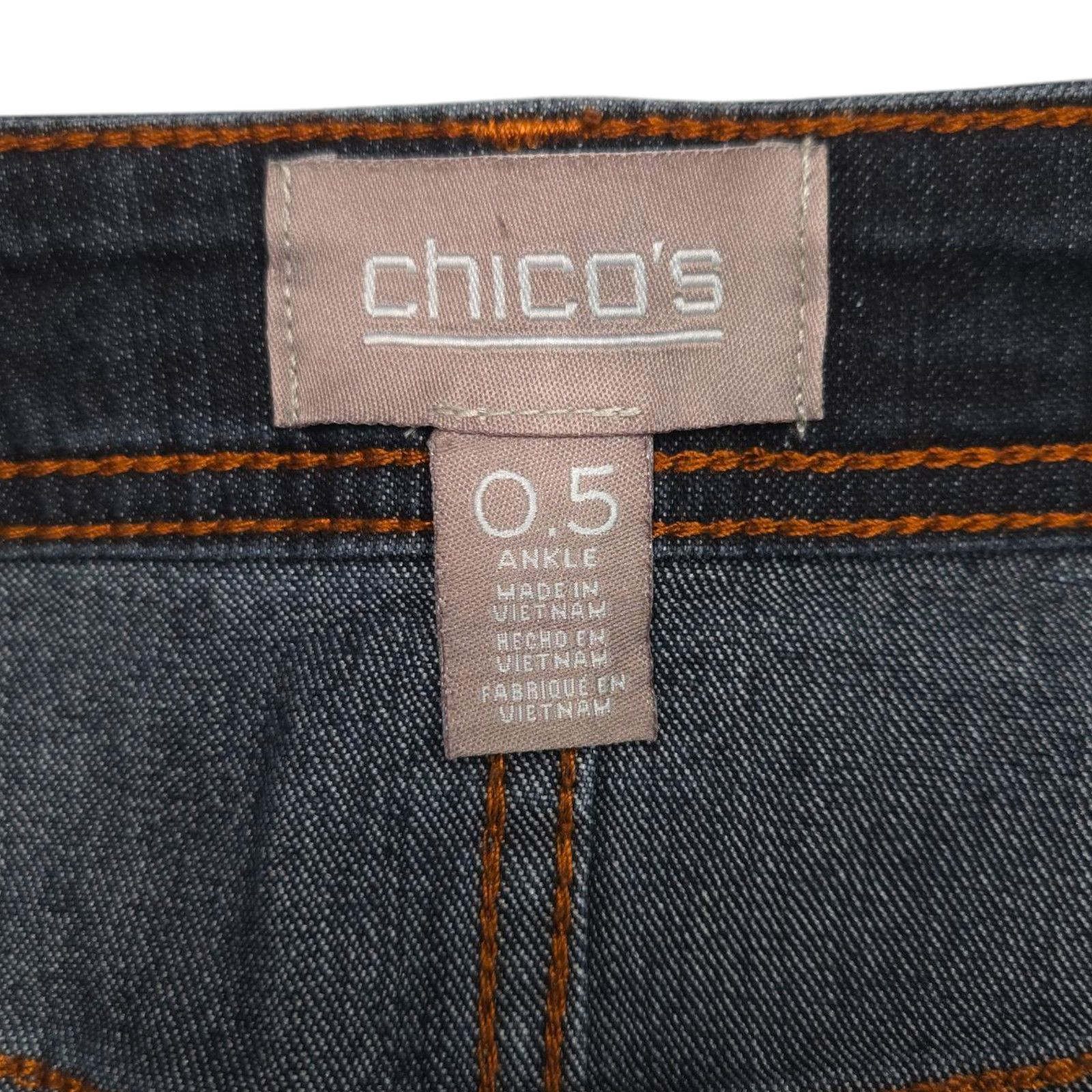 Chicos EUC Chico's Straight Leg Ankle Jeans Sz 0.5 [5-6]x28 Indigo Size 29" - 5 Thumbnail