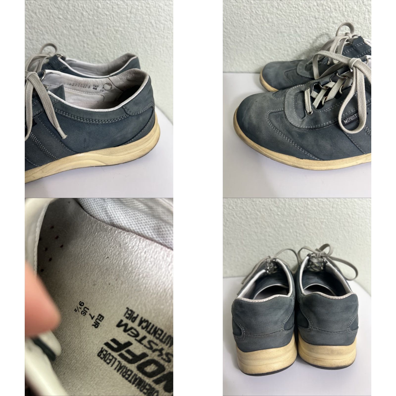 Mephisto Mephisto Womens M Blue Suede Fashion Sneakers Sz. 9.5 - Casual, Solid Blue Suede Upper, Fashion Sneakers, US 9.5 Size US 10 / IT 40 - 8 Thumbnail