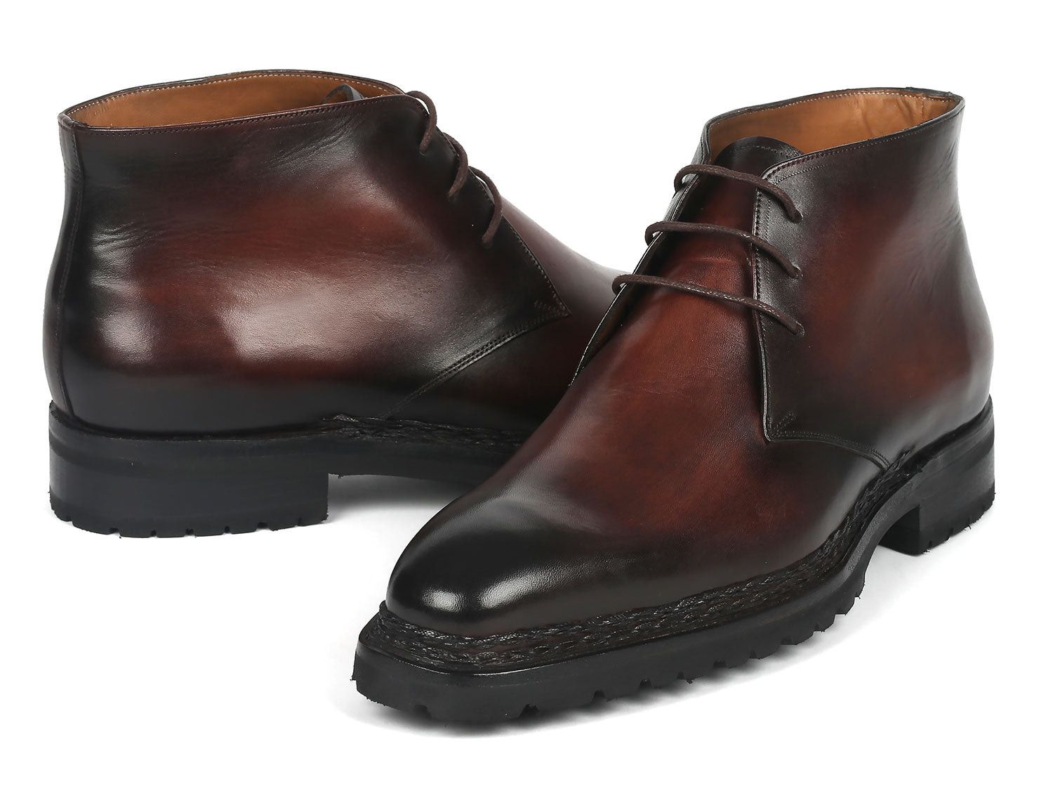 Handmade Handmade Men's Norwegian Welted Chukka Boots Brown Burnished Size US 11 / EU 44 - 5 Thumbnail