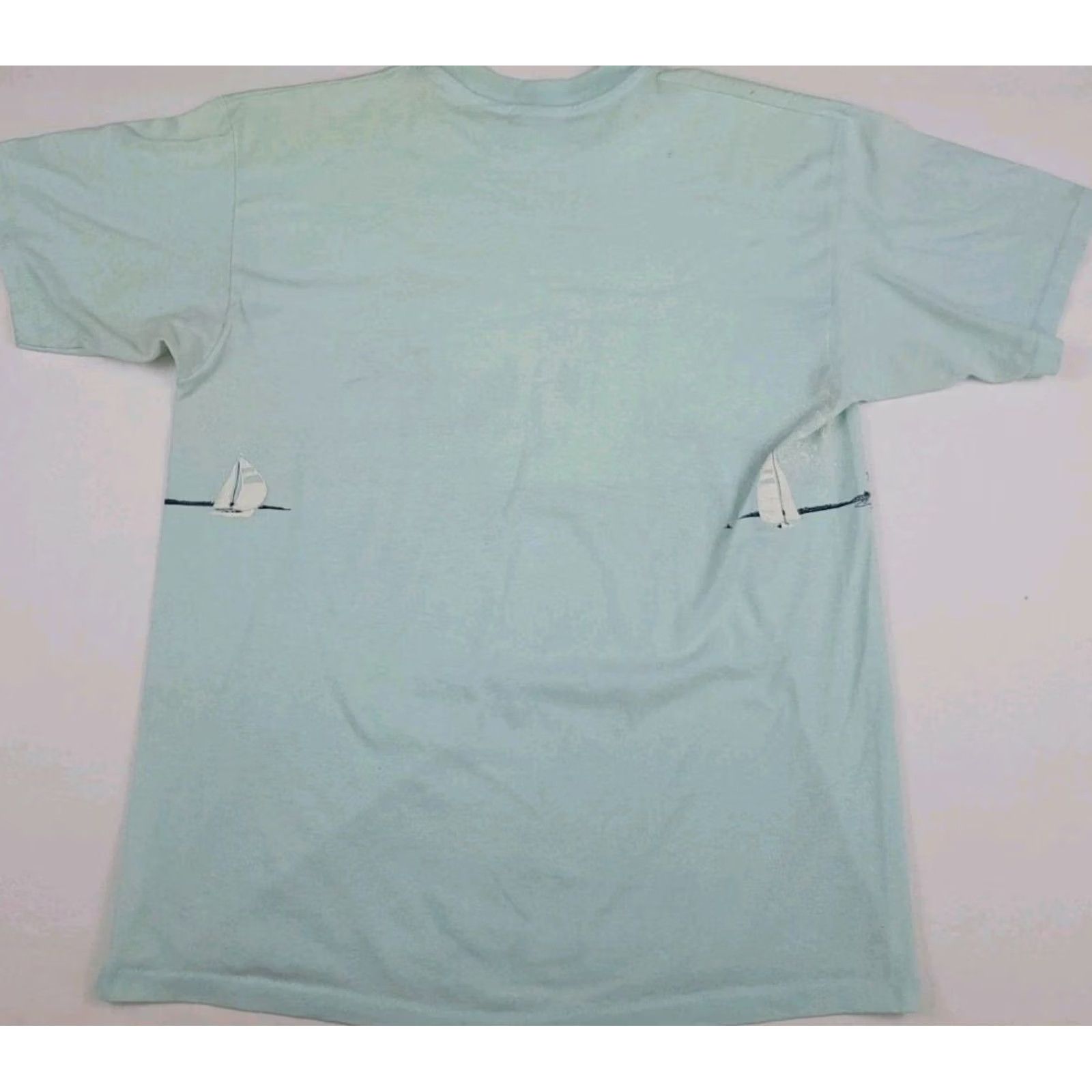 Hanes VINTAGE Hanes T-Shirt Daytona Beach Shores Bridge Art USA Green L Mens Short Sleeve Crew Neck 80s 90s Size US L / EU 52-54 / 3 - 3 Thumbnail