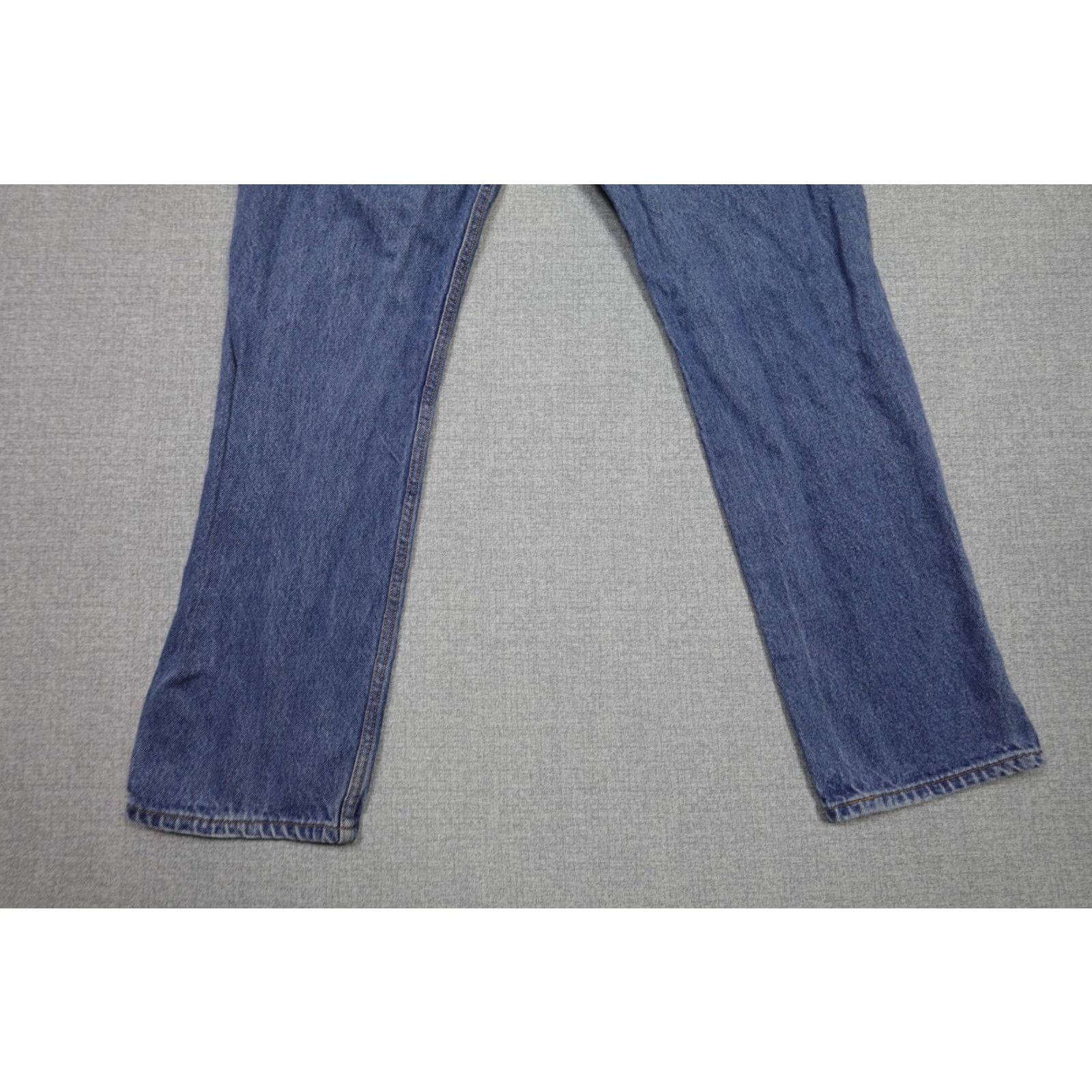 Levi's Levi's 505 Jeans Mens 34x32 Blue Regular Fit Straight Leg Dark Wash Western Size US 34 / EU 50 - 6 Thumbnail