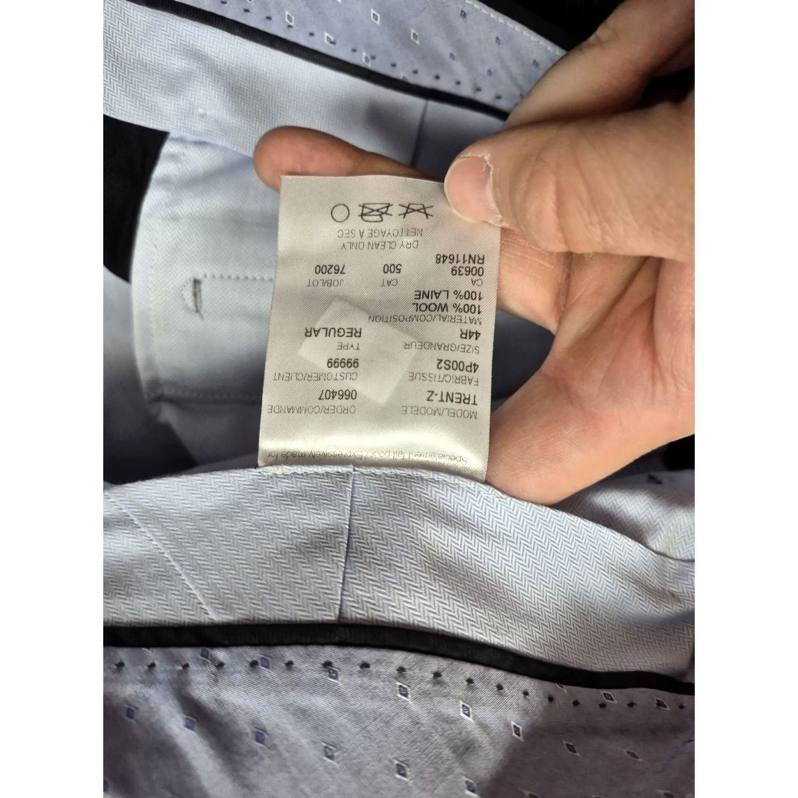 Vintage Hickey Freeman Gray Wool Dress Pants Mens 44x36 Flat Front Unhemmed Size US 44 / EU 60 - 4 Thumbnail