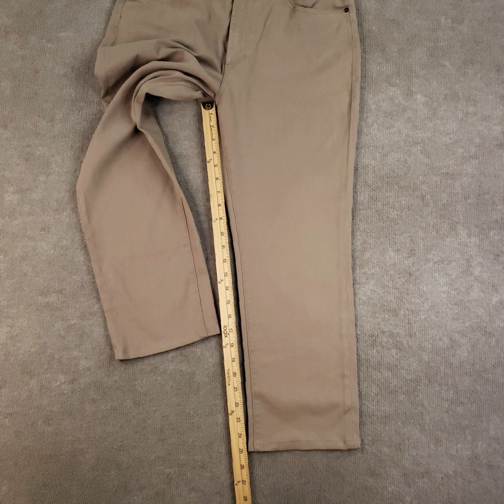 MONFRERE Monfrere Brando Slim Fit Jeans 5 Pocket Beige Green Cotton Polyurethane Regular 32x25 Mens Jeans Straight 5-Pocket USA Vintage No Size US 32 / EU 48 - 2 Thumbnail