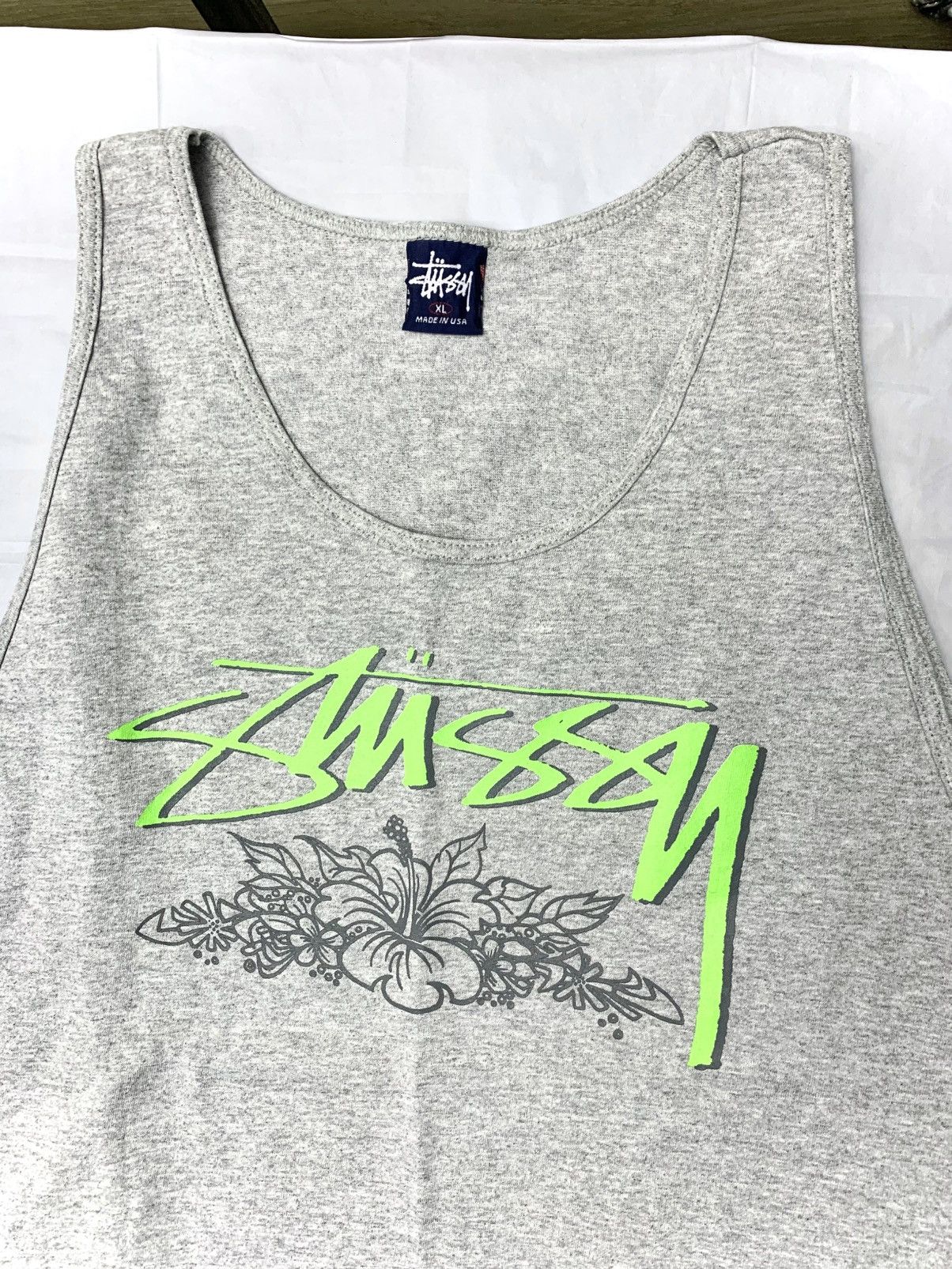 Stussy × Vintage Vintage Stussy Hawaiian Surf Tank Top Made In USA Size XL Size US XL / EU 56 / 4 - 2 Thumbnail