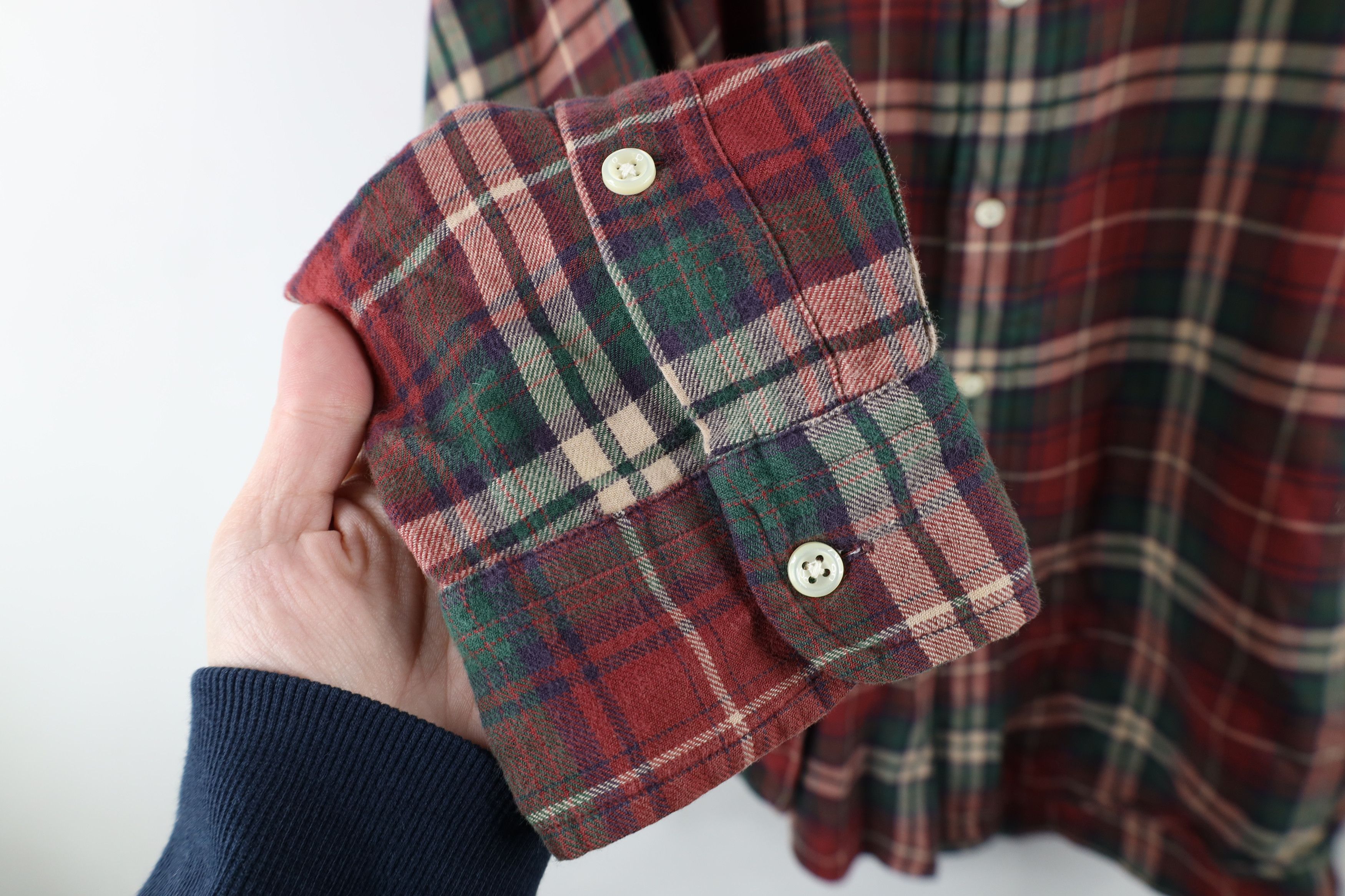 Ralph Lauren × Vintage Vintage 90s Ralph Lauren Flannel Button Down Shirt Plaid Size US L / EU 52-54 / 3 - 5 Thumbnail