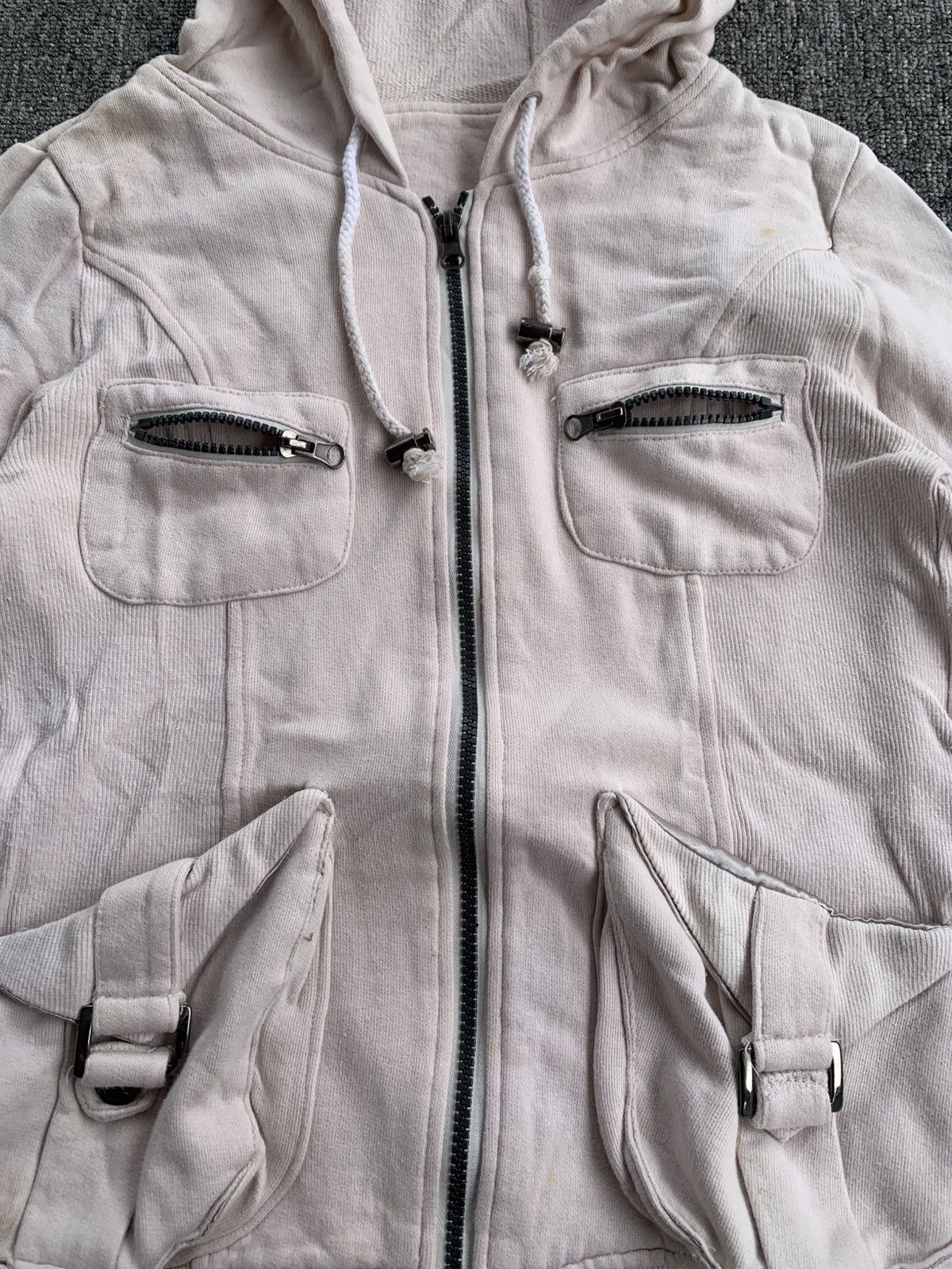 Japanese Brand Japanese Grazie Soft Pink Multi Pocket Zip Jacket Hoodie Size M / US 6-8 / IT 42-44 - 2 Thumbnail