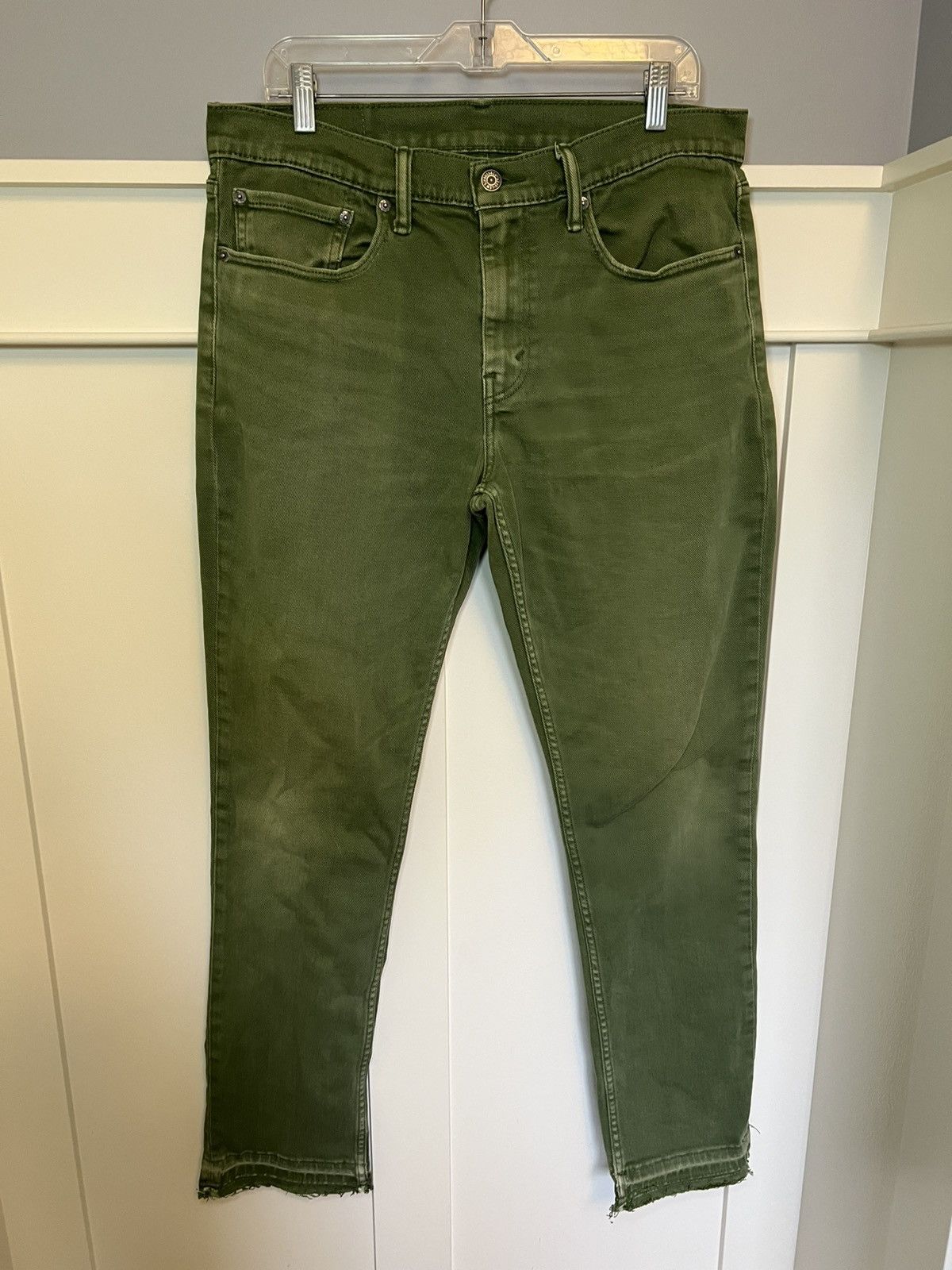 Levi's Vintage Levis 511 green acid slime jeans Size US 33 - 1 Thumbnail