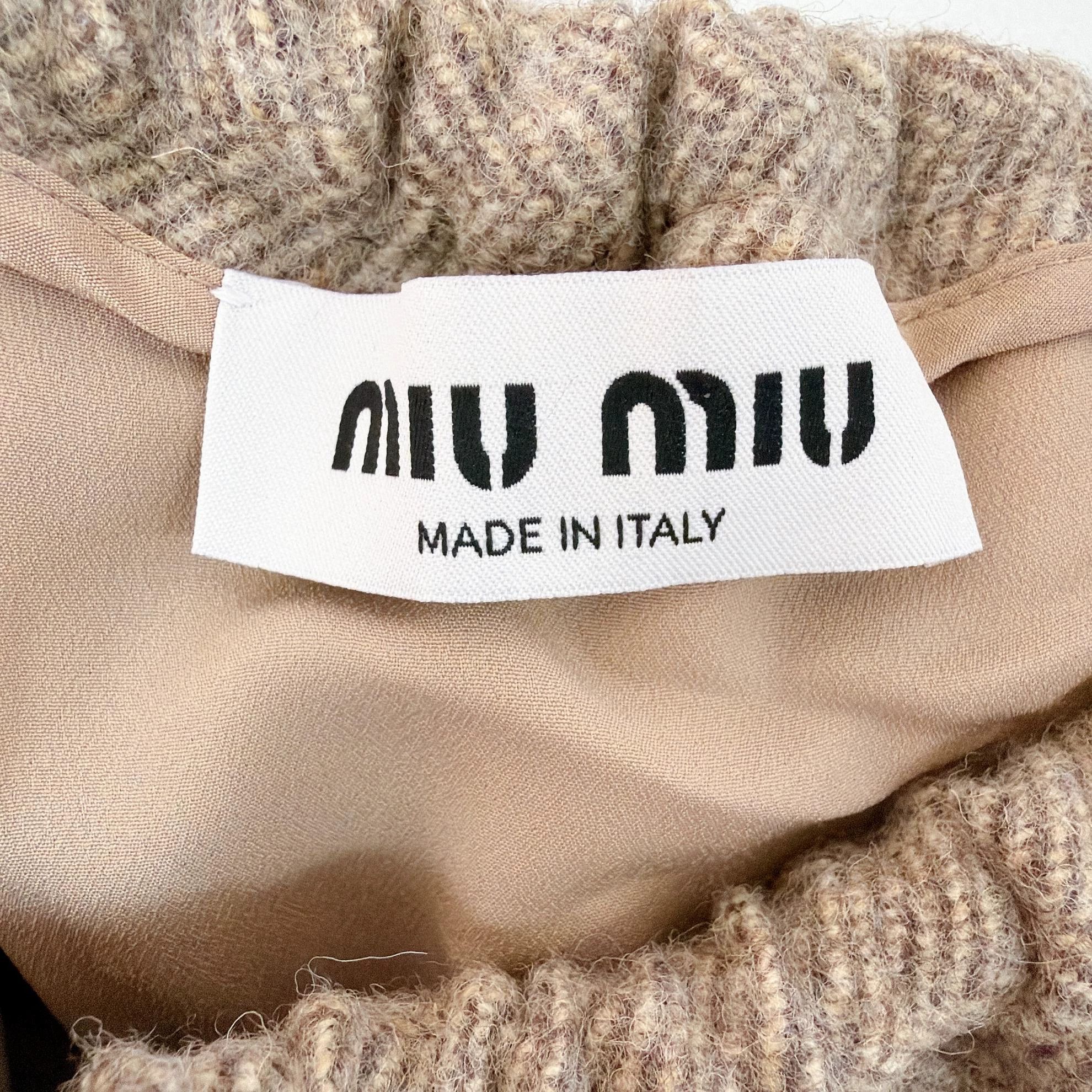 Miu Miu MIU MIU Light Wool Short Skirt Women's 40 Size 27" / US 4 / IT 40 - 6 Thumbnail