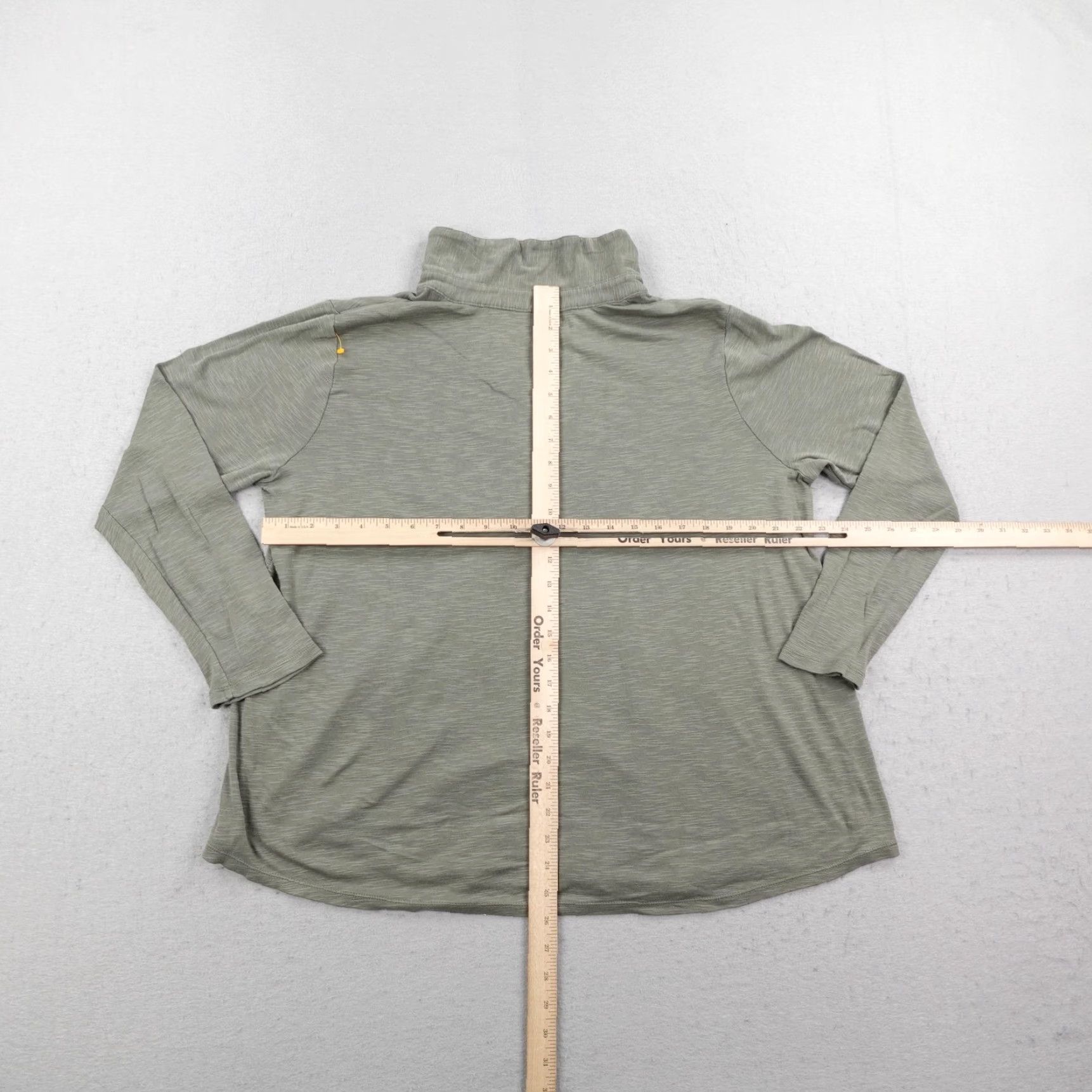 J. Jill VINTAGE J Jill Shirt Womens Large Petite Sage Green Pima Center-Pleat Tunic Popover Top Ladies Linen? Size L / US 10 / IT 46 - 5 Thumbnail