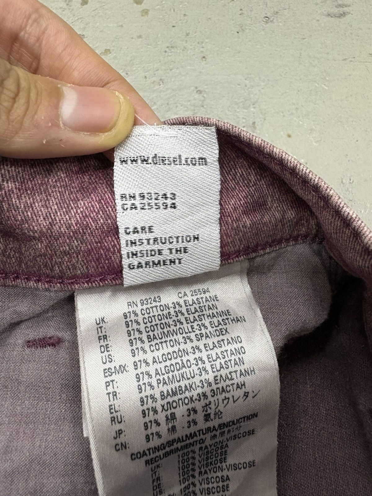 Vintage Diesel Waxed Mharki Y2K Wide Fit Baggy