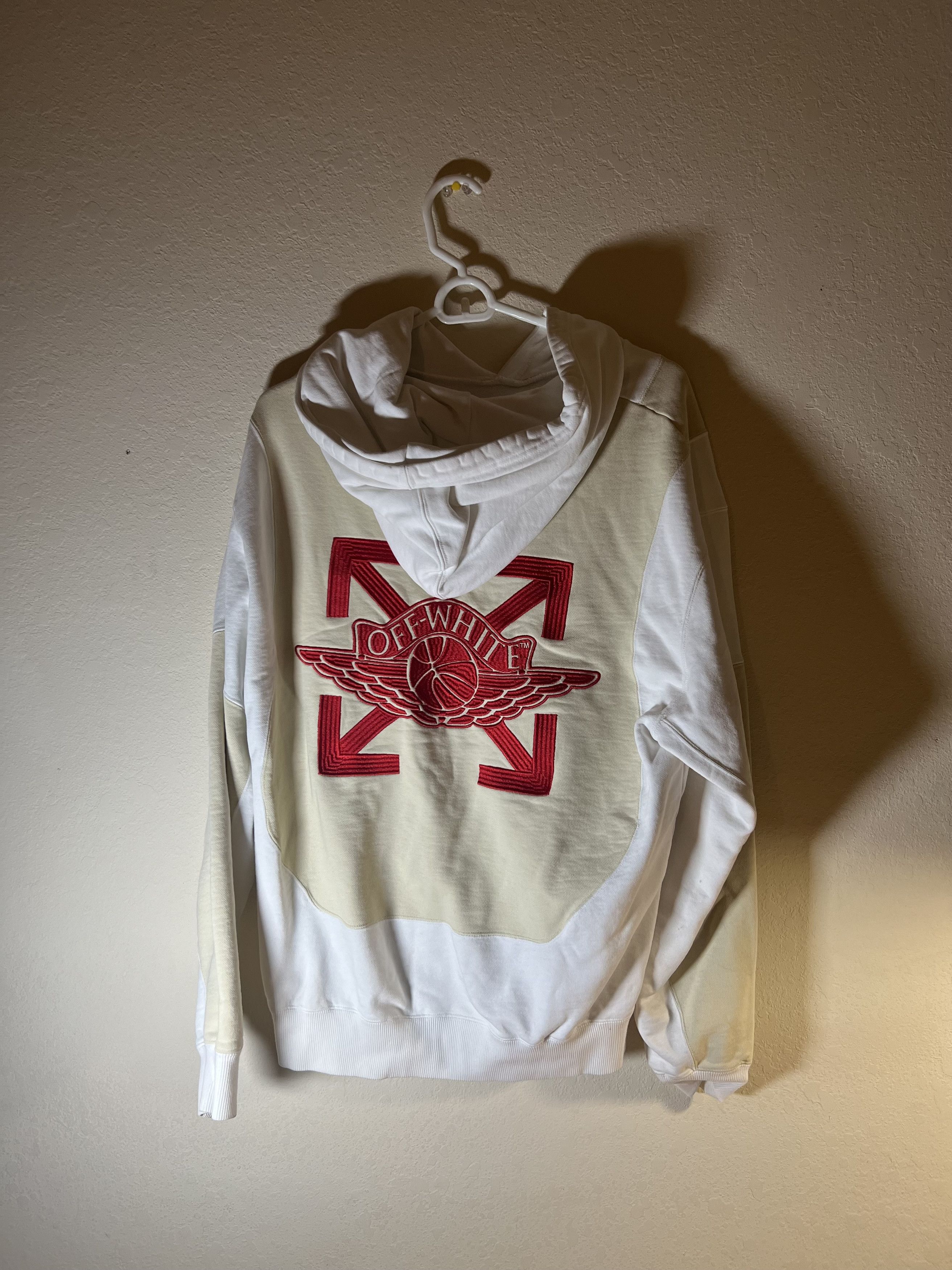 Jordan Brand Off-white X Nike Jordan SS21 Red Logo Embroidered Hoodie Size US L / EU 52-54 / 3 - 5 Thumbnail