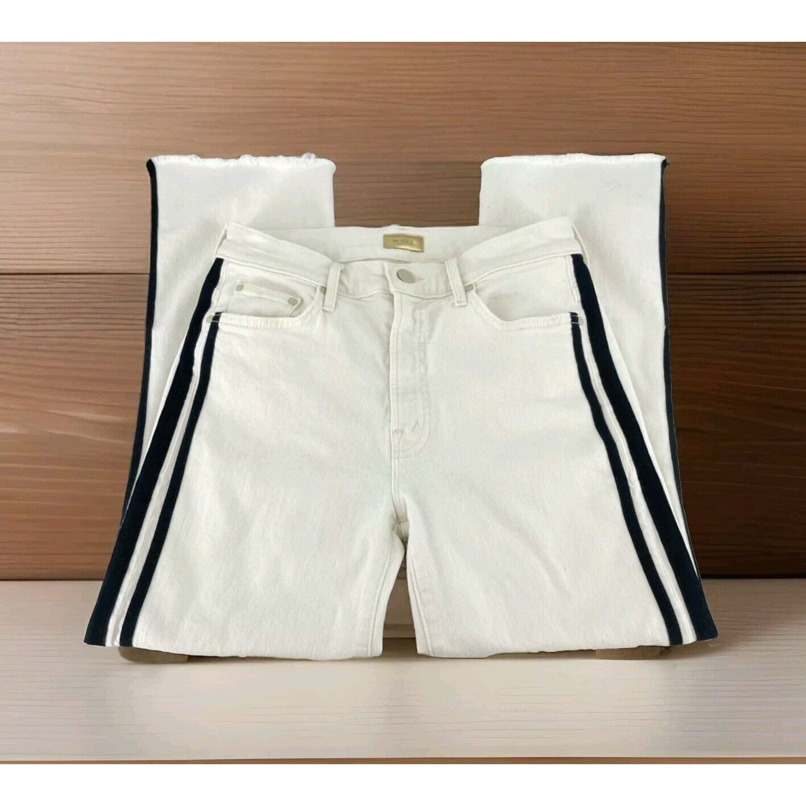 MOTHER Mother Jeans 26 Insider Crop Step Fray Whipping The Racer Size 26" / US 2 / IT 38 - 4 Thumbnail