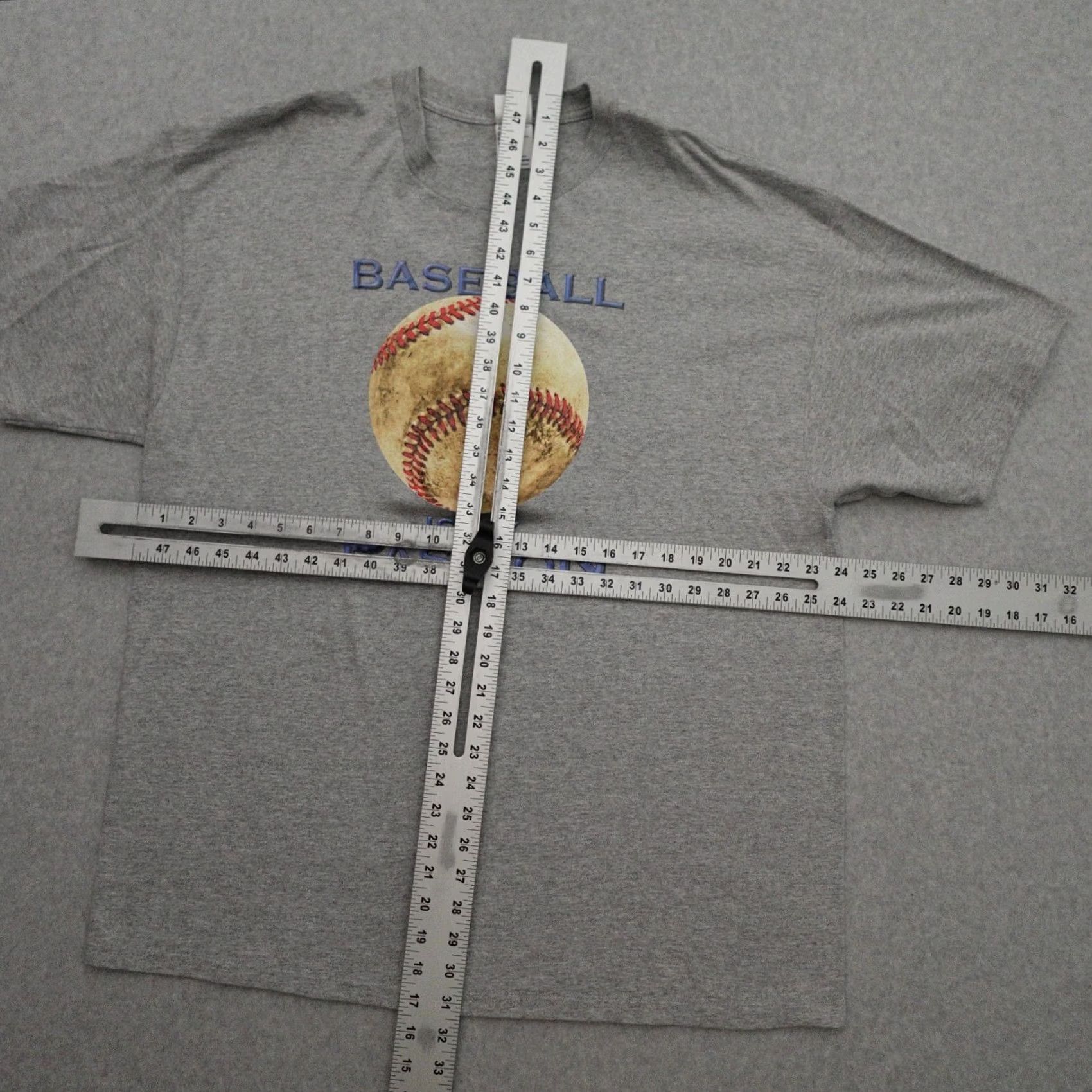 Delta VINTAGE Mens 2XL Gray T-Shirt Baseball Is My Passion Shirt Size US XXL / EU 58 / 5 - 7 Thumbnail