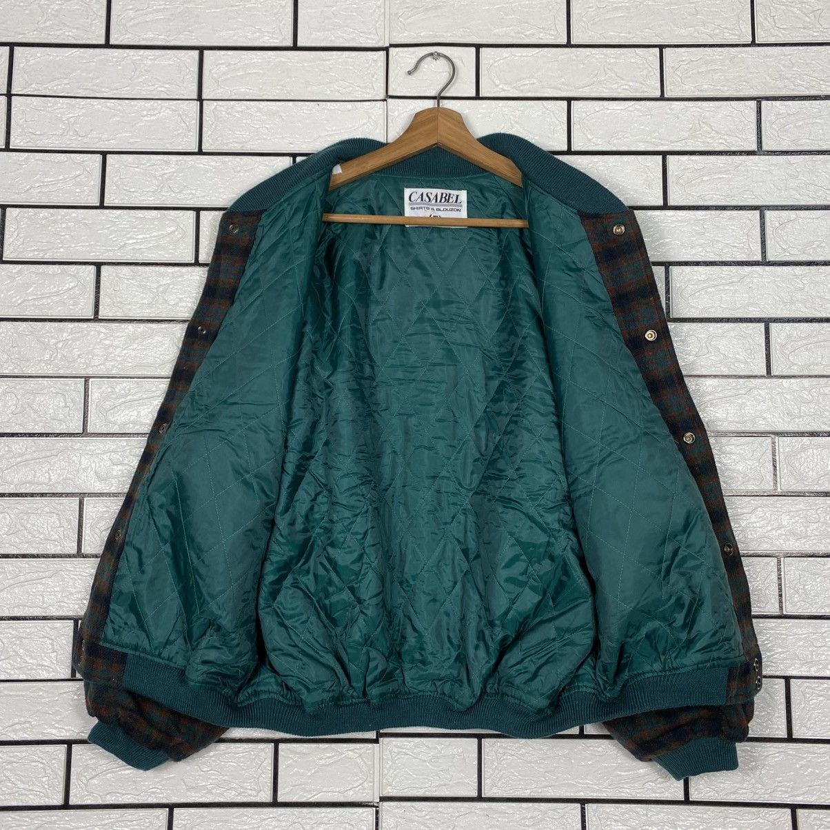 Japanese Brand 📌Vintage Bomber Jacket Wool Casabel Tartan Issey Miyake Size US M / EU 48-50 / 2 - 14 Thumbnail