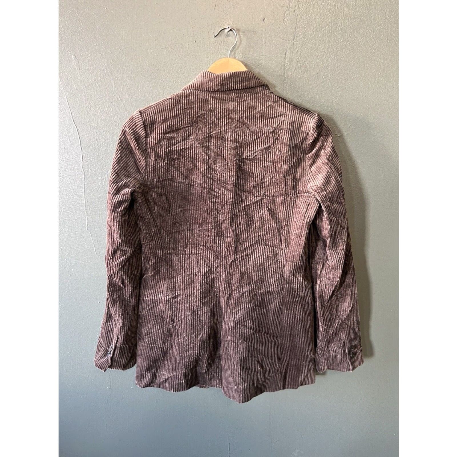 Zara Zara Blazer Jacket Women Ribbed Coruduroy Brown Size S Brown Ribbed Coat? Size S / US 4 / IT 40 - 2 Thumbnail