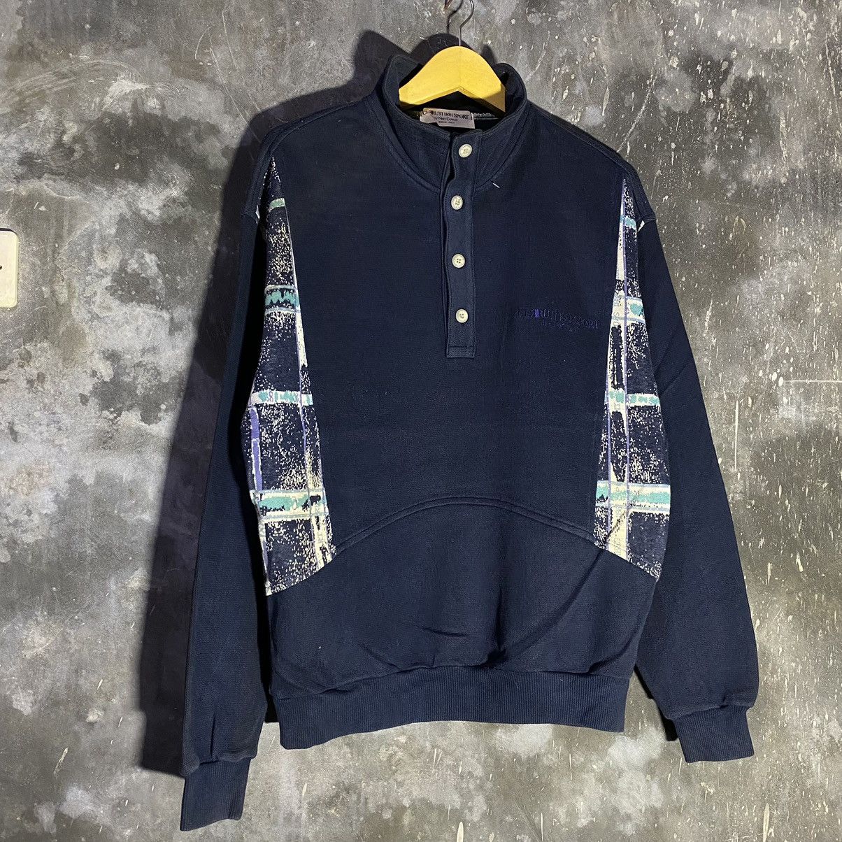 Cerruti 1881 × Vintage CERRUTI 1881 HALFBUTTON SWEATHERSHIRT Size US L / EU 52-54 / 3 - 2 Thumbnail