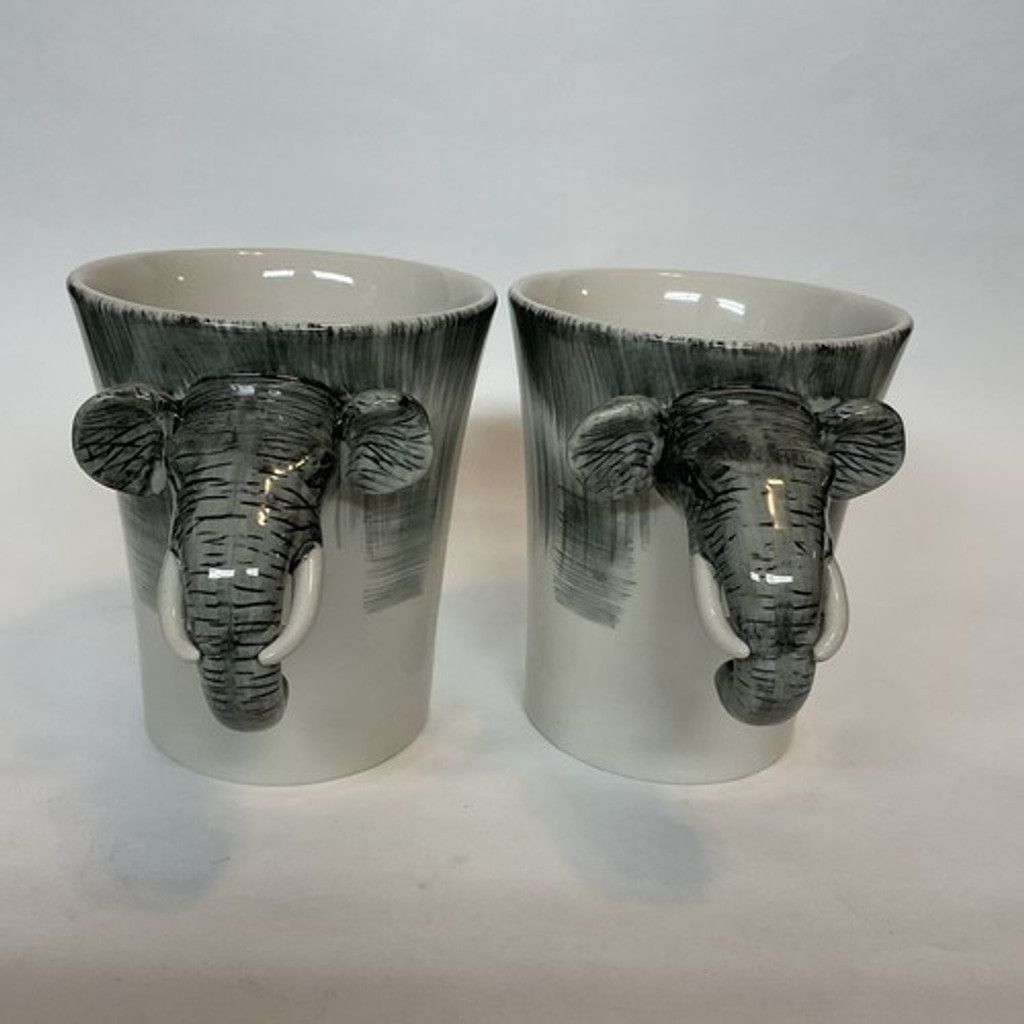 Other Pier 1 Imports Hand Painted Figural Elephant Coffee Mug Cup Size ONE SIZE - 1 Thumbnail