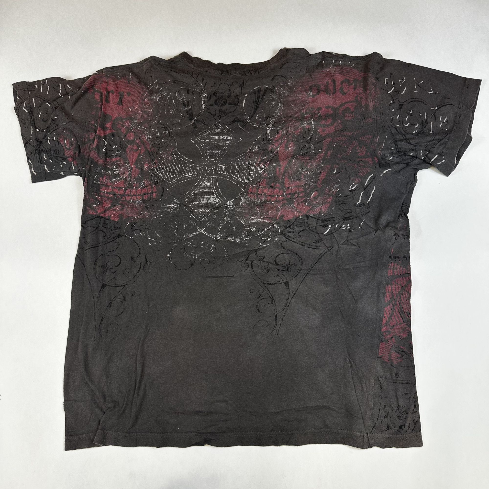 Vintage Mens L Premium Quality Black Graphic T-Shirt With Distressed Size US L / EU 52-54 / 3 - 2 Thumbnail
