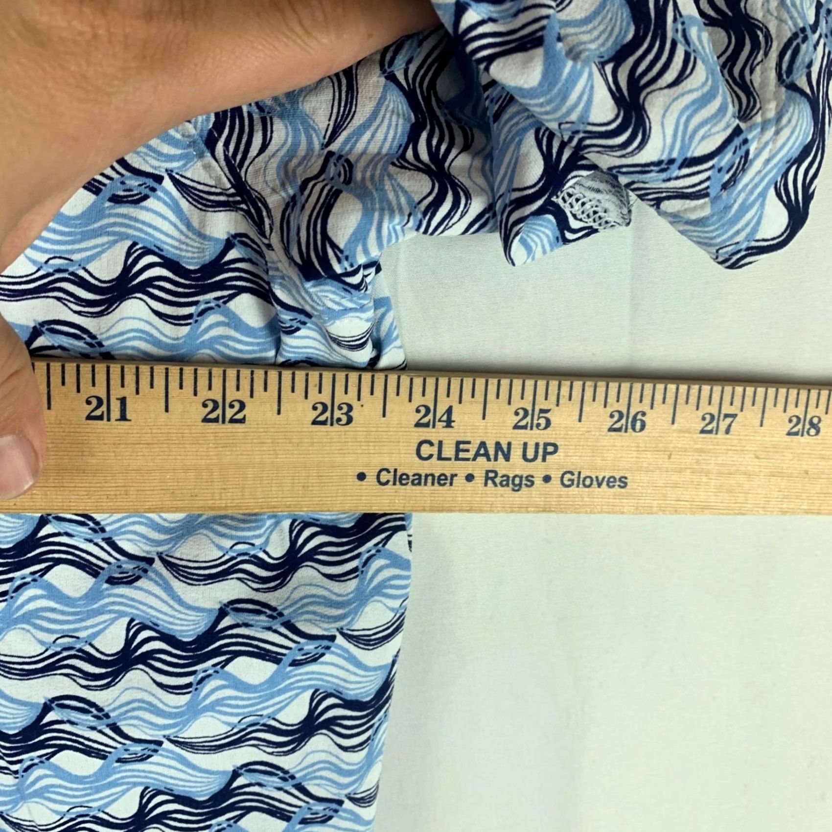 Vintage IBKUL Polo Shirt Mens XL Blue Wave Print UPF 50+ Performance Short Sleeve Size US XL / EU 56 / 4 - 5 Thumbnail