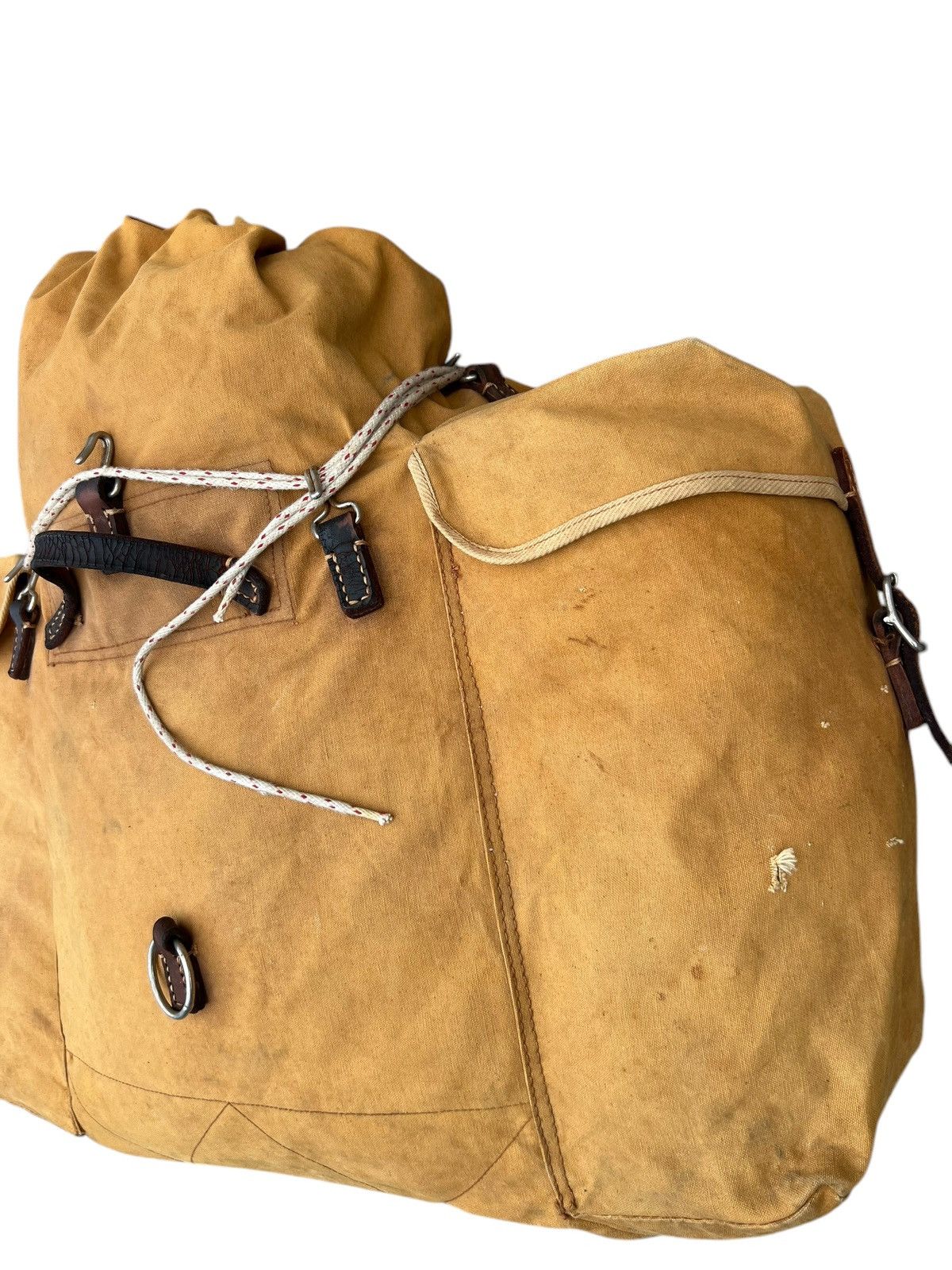 Vintage Distress Fade 60s 70s Japan Duck Canvas Hiking Backpack Huge Size ONE SIZE - 6 Thumbnail
