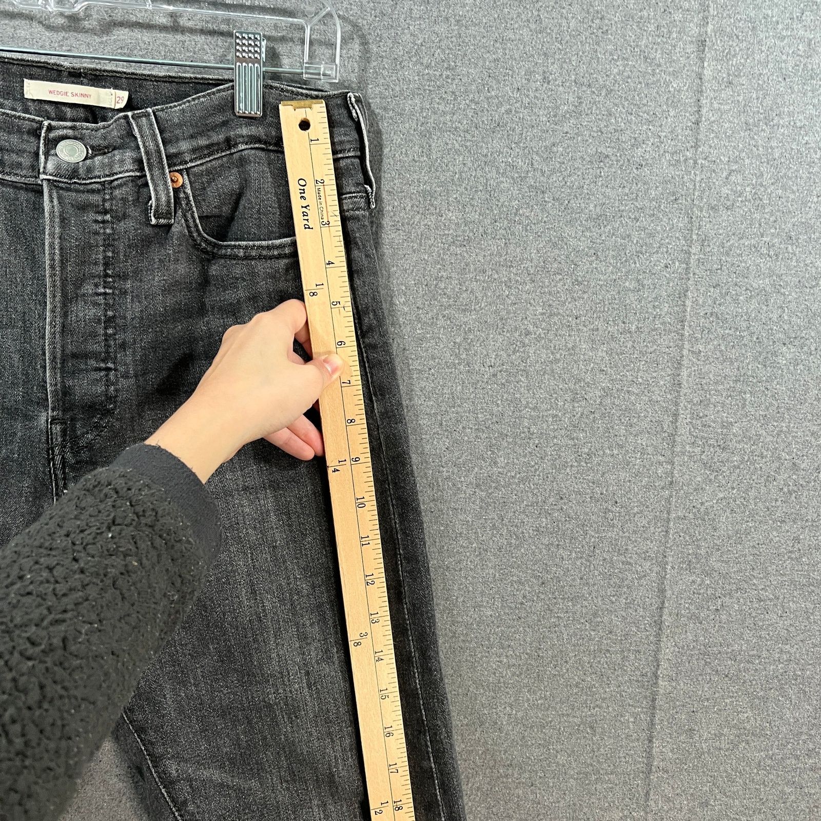 Levi's Levi's Wedge Skinny Button fly Gray Black Size 29 Size 29" - 13 Thumbnail