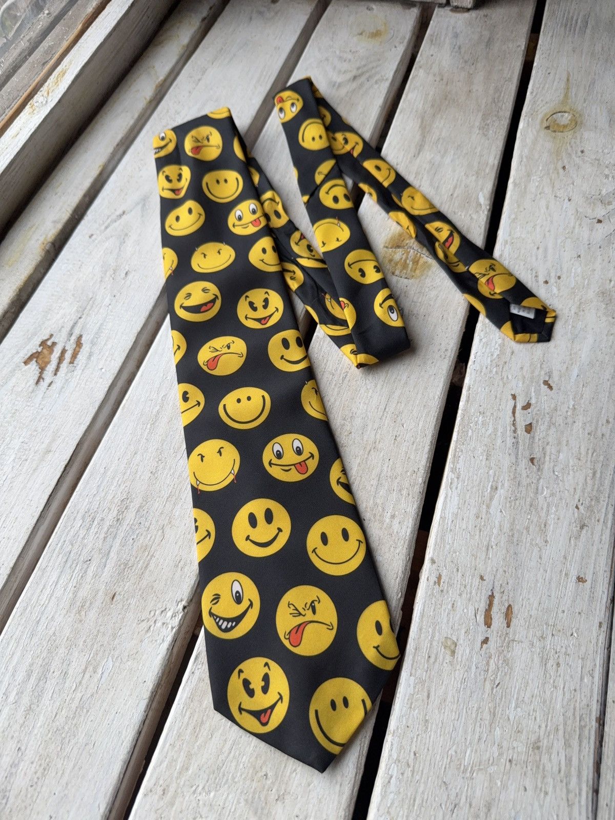 Vintage Vintage Retro 1995 SMILEY FACES Ralph Marlin USA tie Size ONE SIZE - 1 Thumbnail