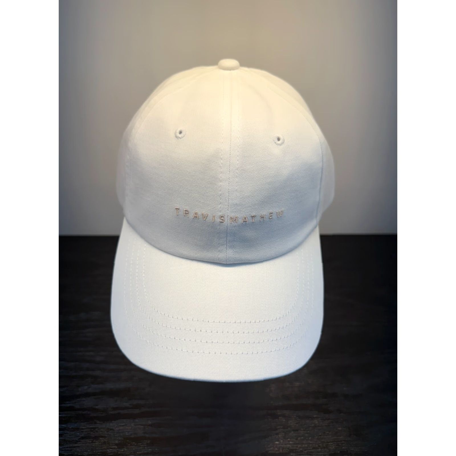 TravisMathew Travis Mathew Golf Hat Dad Cap Adjustable One Size White Mens Size ONE SIZE - 2 Thumbnail