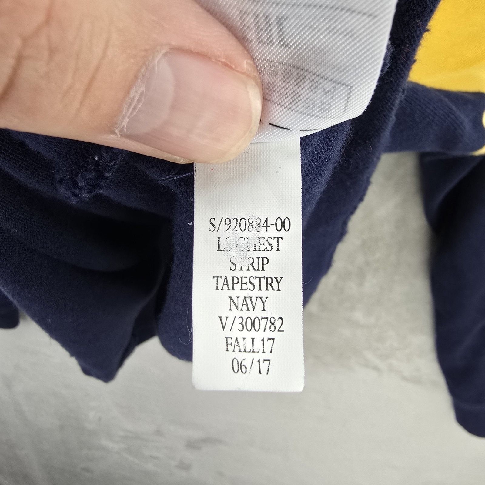 Gap Gap Rugby Polo Shirt Men XL Navy Blue Yellow Colorblock Size US XL / EU 56 / 4 - 9 Thumbnail