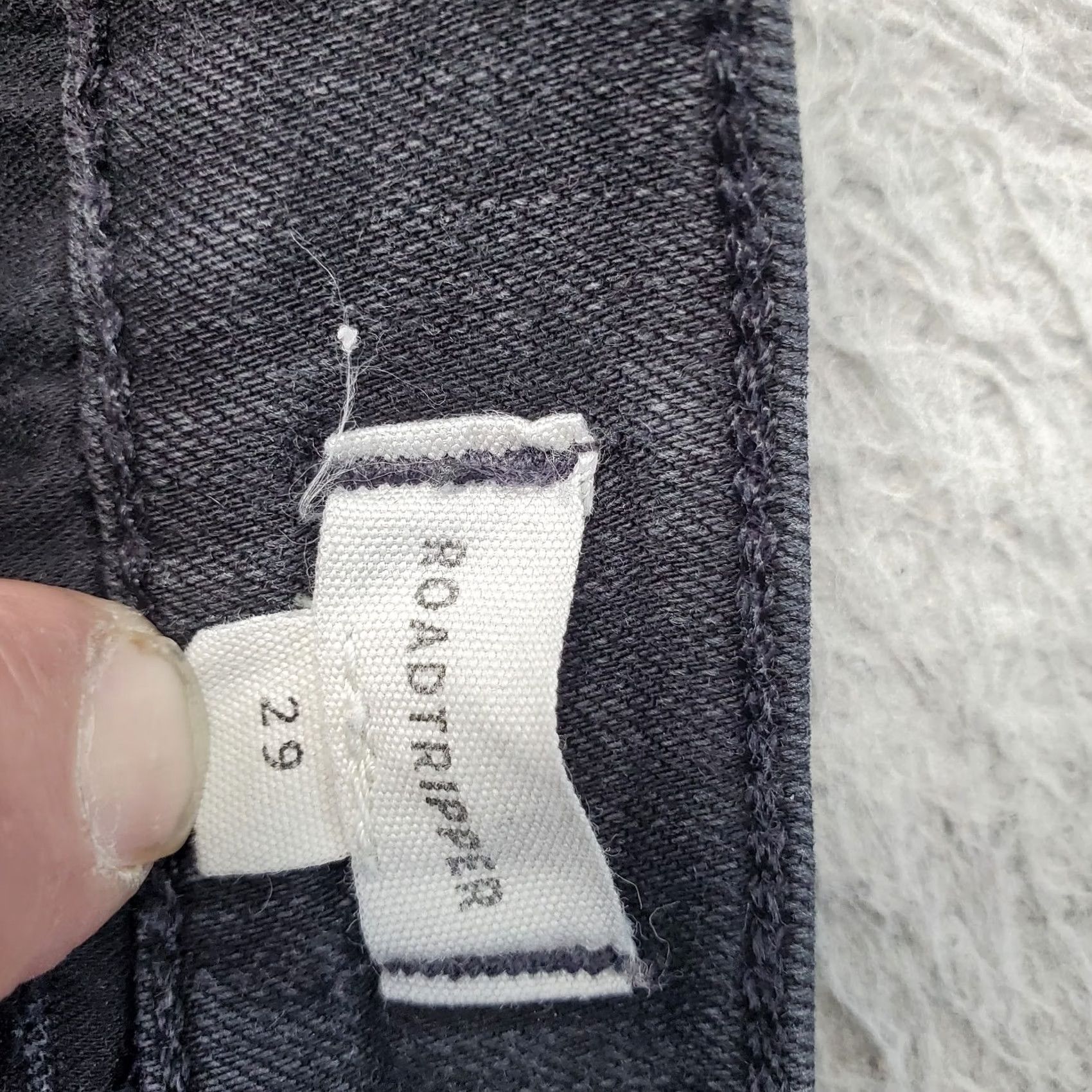 Madewell Madewell Womens Jeans 29 Black Flat Front 5-Pocket Skinny Leg Roadtripper Design Regular Denim Subtle Breathable Stretch Size 29" - 7 Thumbnail