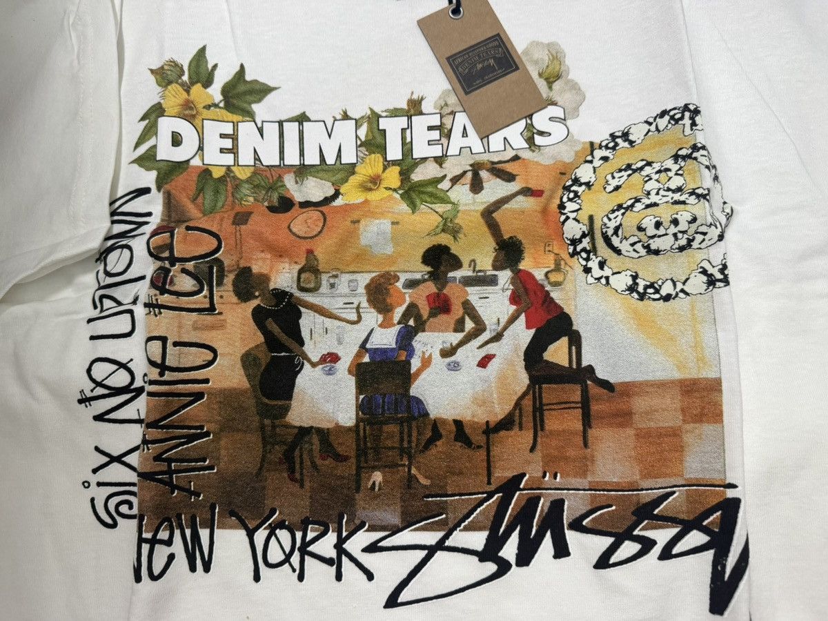 DENIM TEARS × Stussy Stussy x Denim Tears Annie Lee T-Shirt White Size US XXL / EU 58 / 5 - 3 Thumbnail