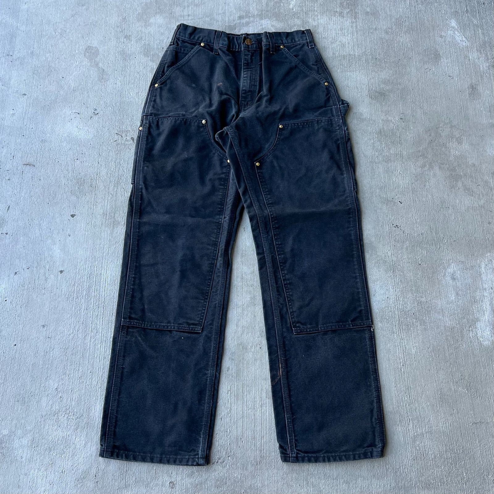 Carhartt × Vintage Carhartt black double knee work wear carpenter pants Size US 28 / EU 44 - 1 Thumbnail
