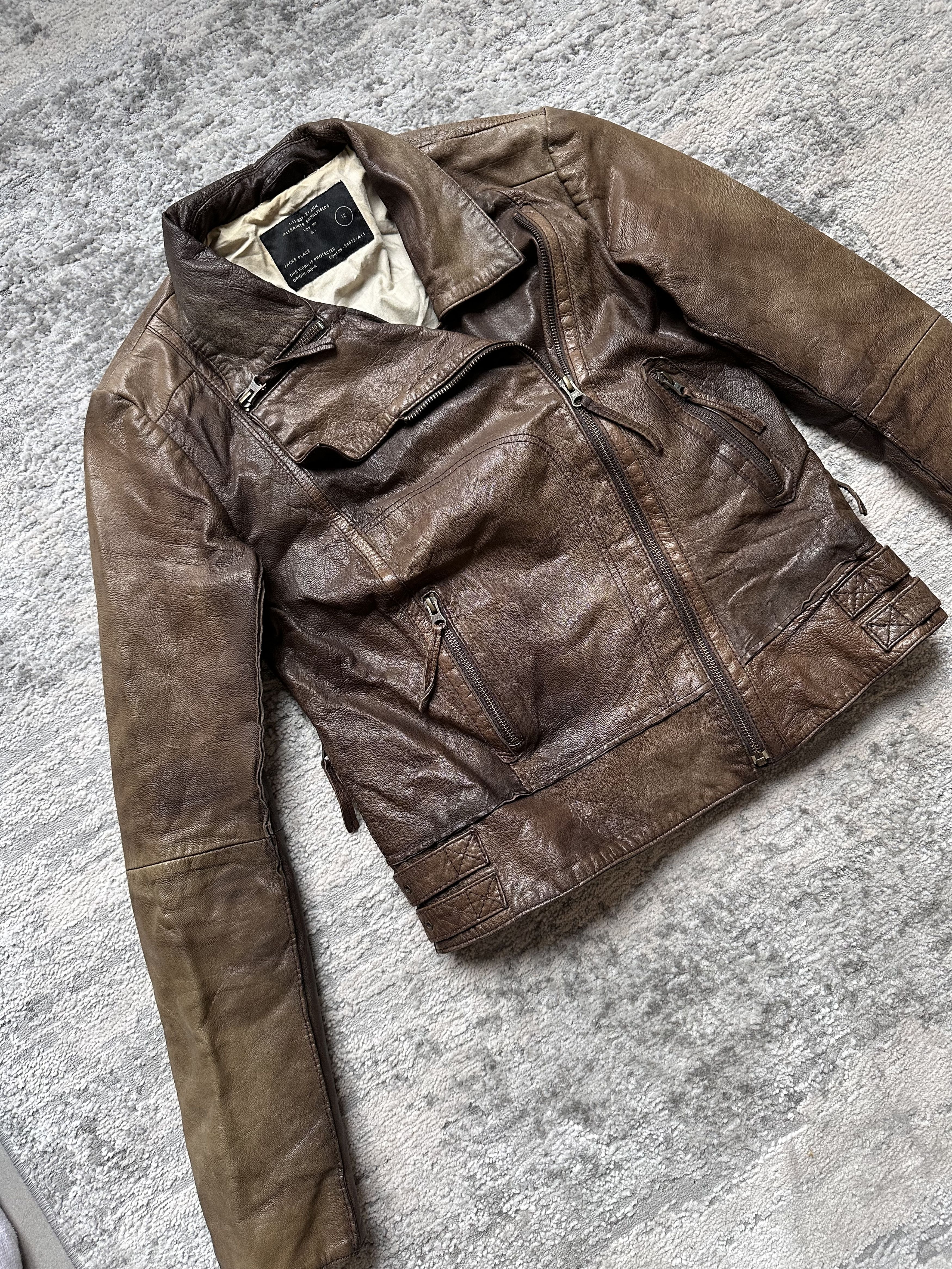 Allsaints Allsaints distressed leather jacket Size L / US 10 / IT 46 - 2 Thumbnail