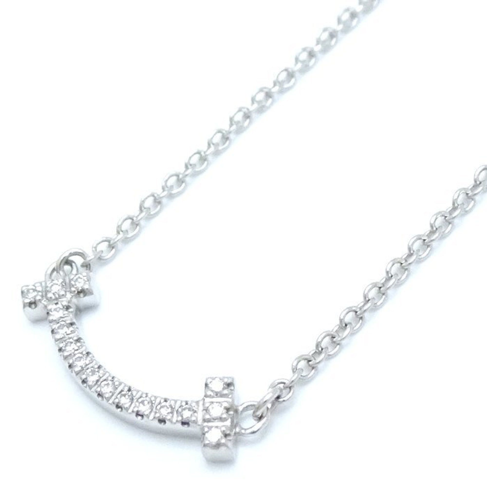 Tiffany & Co. TIFFANY&Co. Tiffany T Smile Necklace Mini Diamond 16 