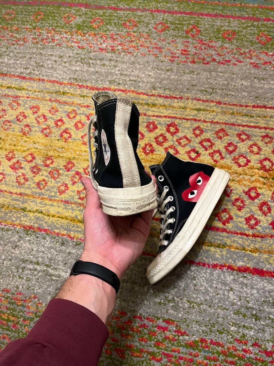 Comme des Garcons × Converse × Vintage Vintage Play Comme Des Garcons x Converse Chuck Taylor UK 5 Size US 7.5 / IT 37.5 - 3 Thumbnail
