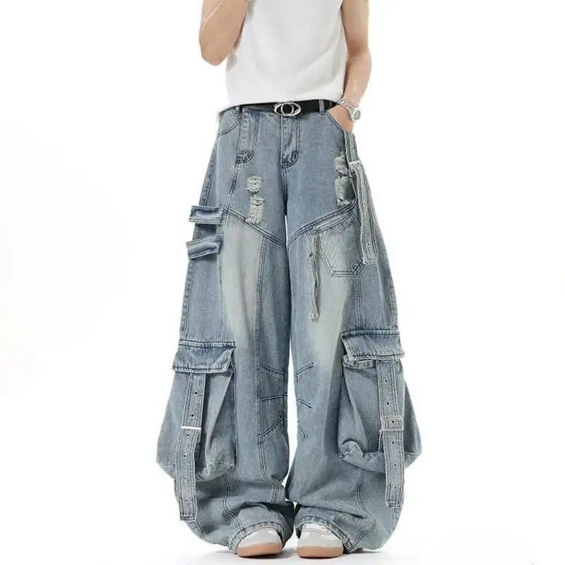 Jean Multi-Pocket Deconstructed Denim Size US 32 / EU 48 - 1 Thumbnail